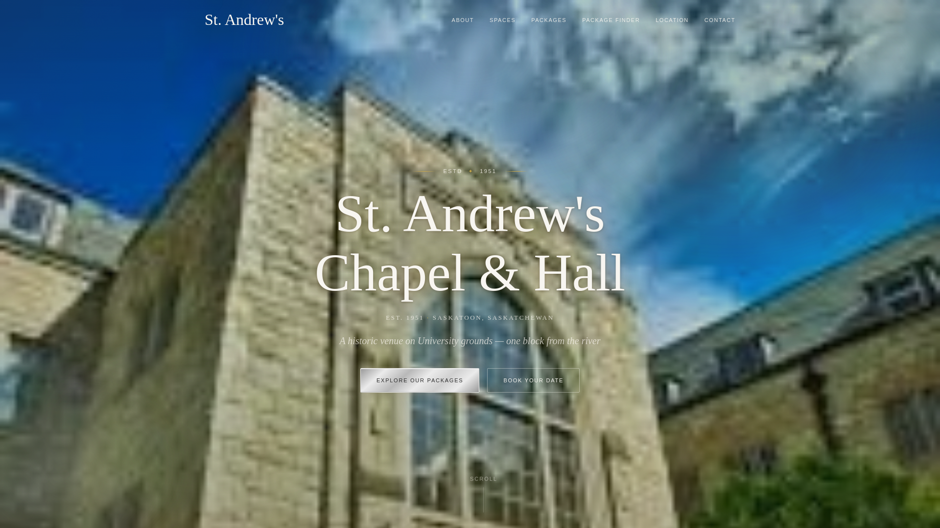 website screenshot of https://standrewsgrandhall.ca/