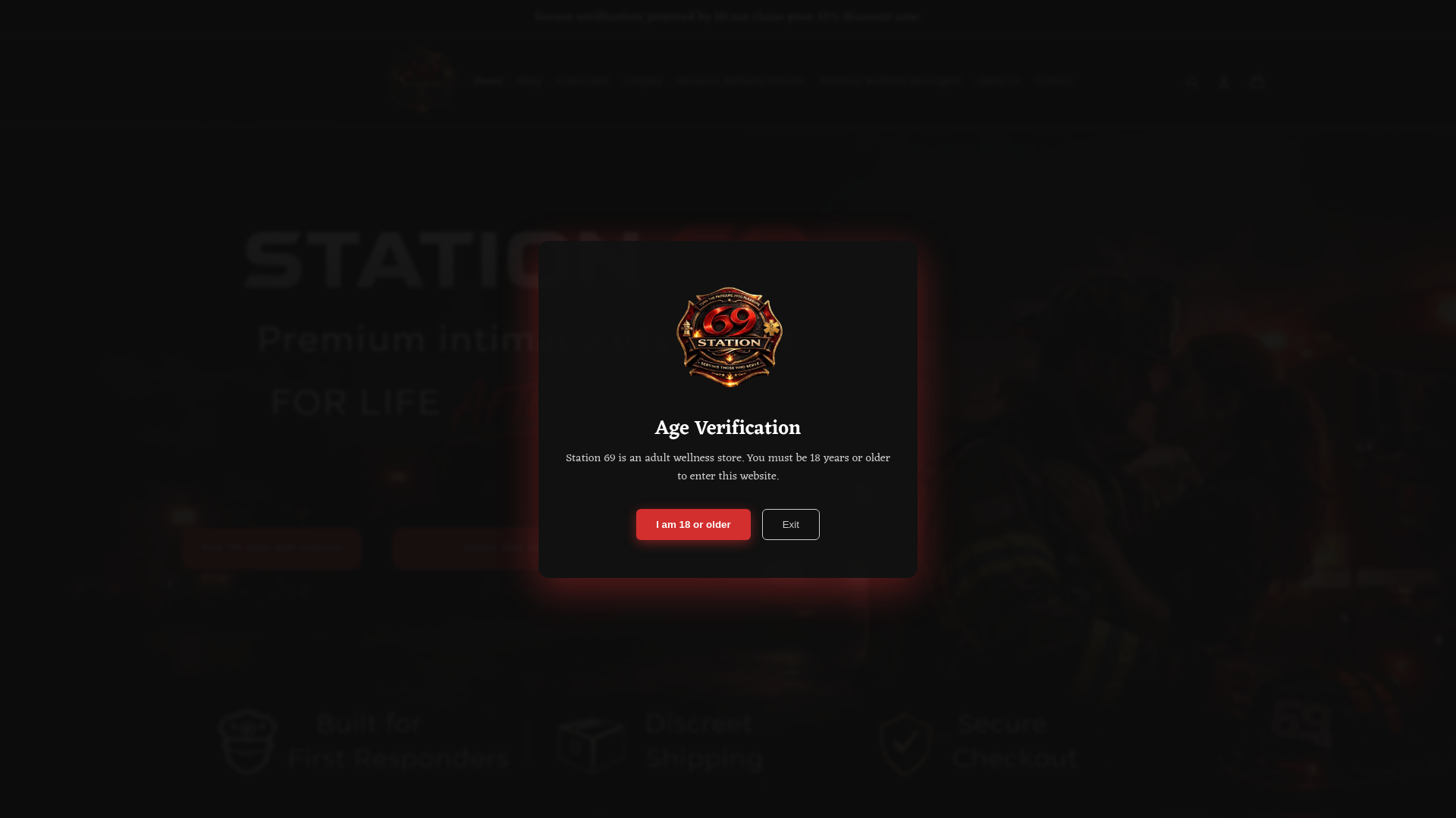 website screenshot of https://station69.store/