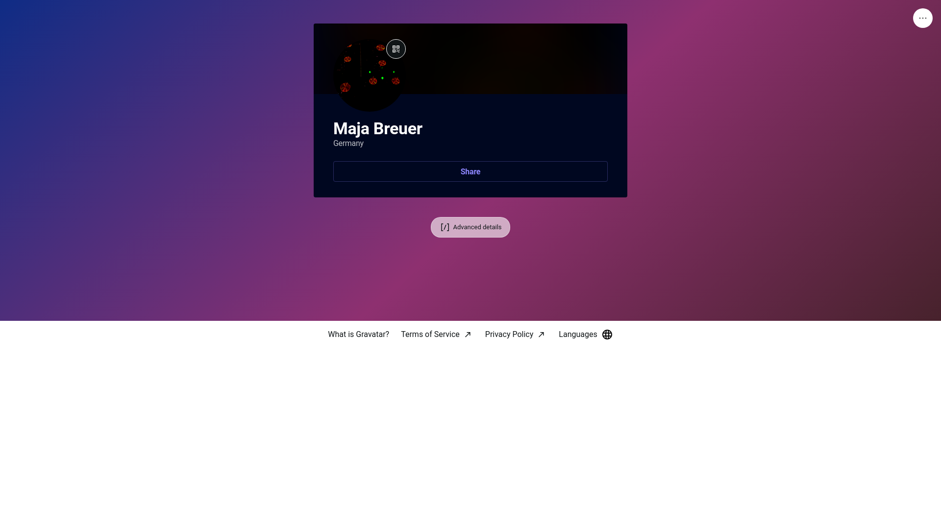 website screenshot of https://majabreuer.link/