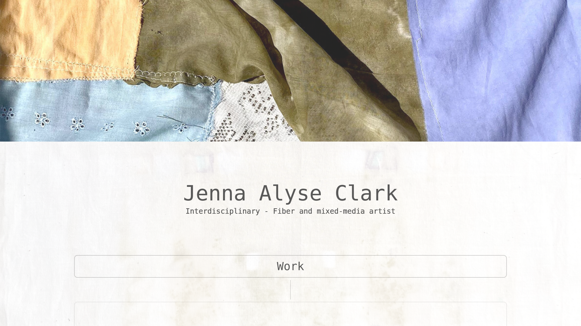 website screenshot of https://jennaalyseclark.com/