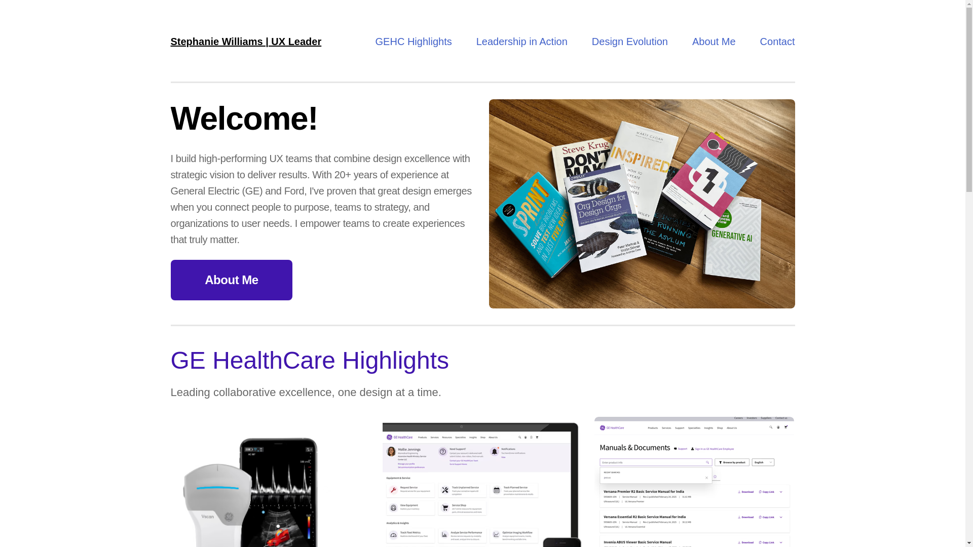 website screenshot of https://stephaniewilliams.design/