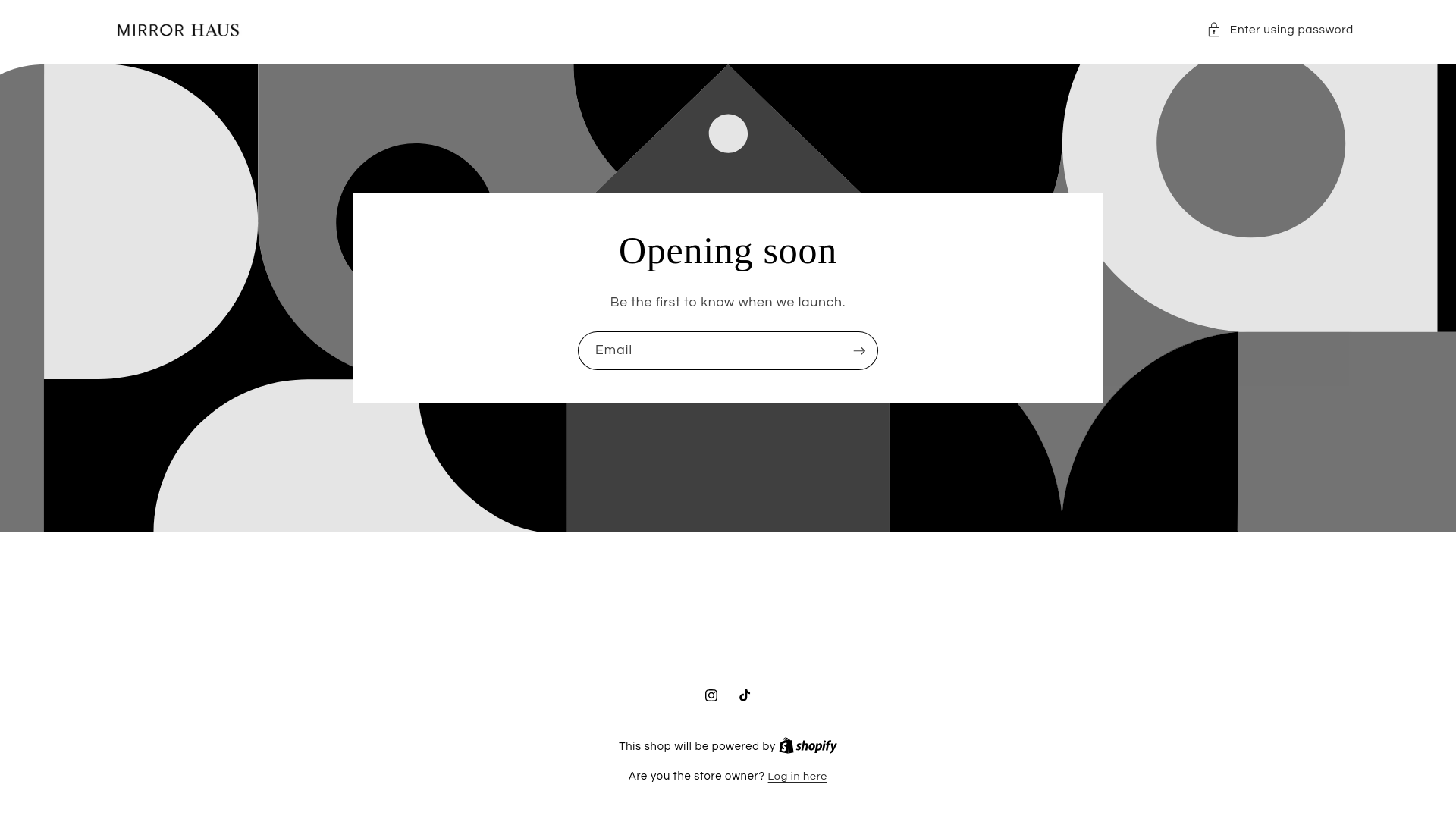website screenshot of https://mirrorhaus.ca/