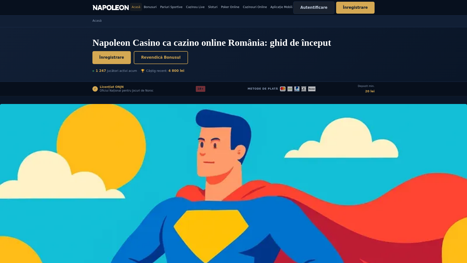 website screenshot of https://napoleoncasinogames.com