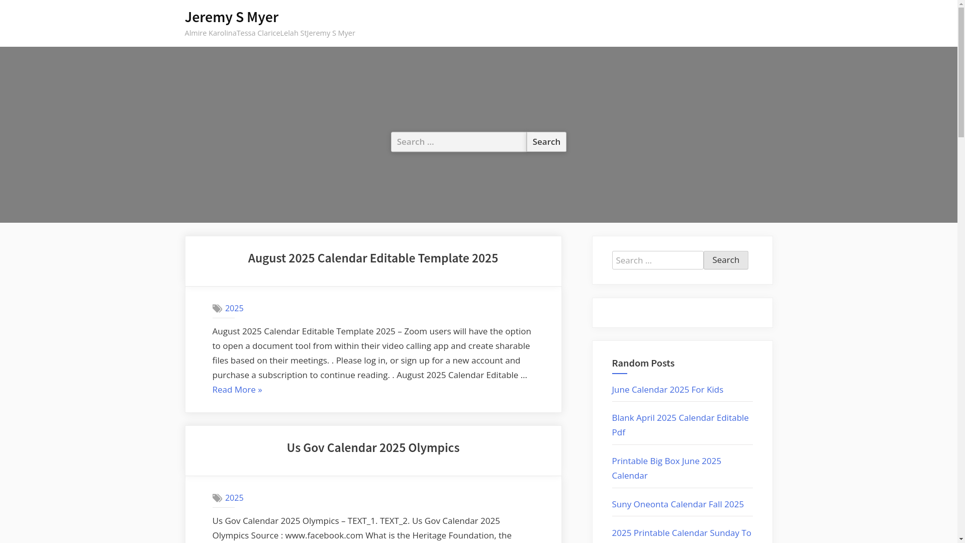 website screenshot of https://jeremysmyer.pages.dev/