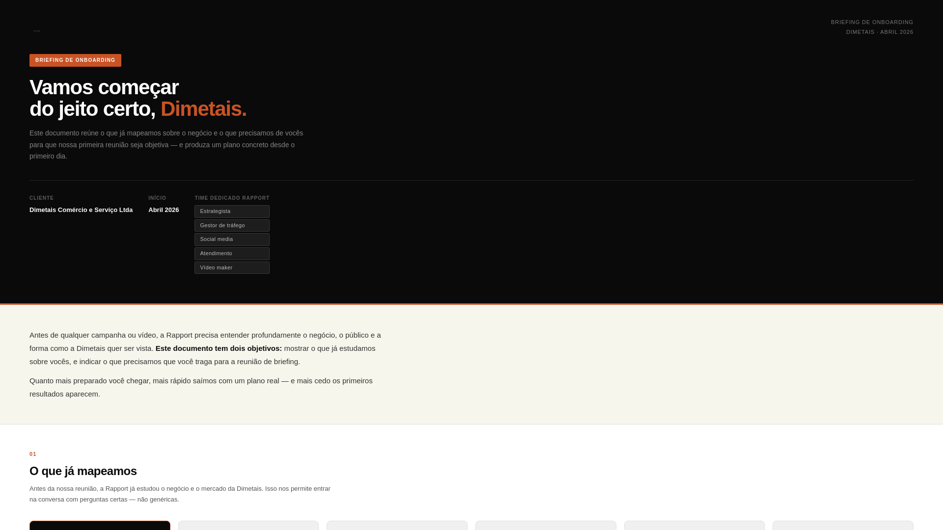 website screenshot of https://rapport-briefing-dimetais.pages.dev/