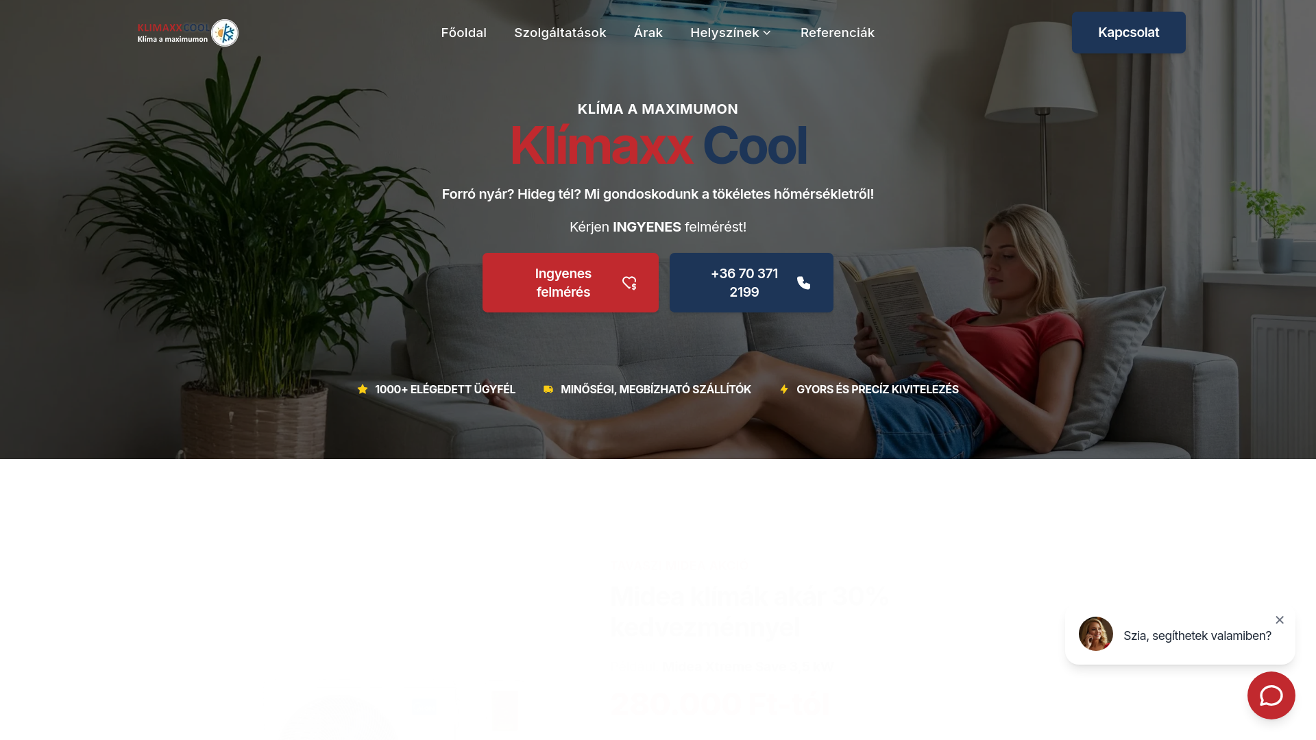 website screenshot of https://klimaxxcool-web.pages.dev/