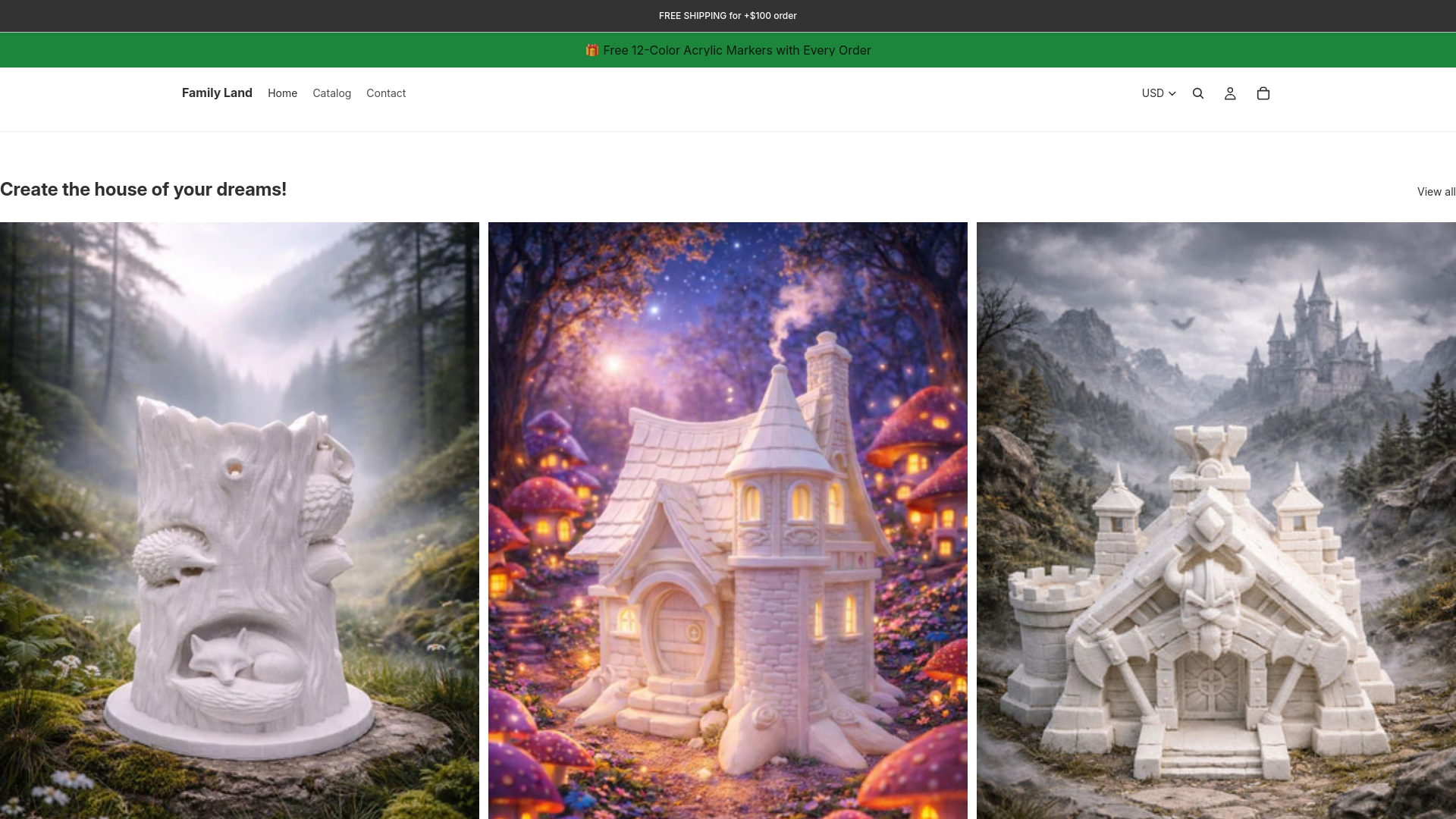 website screenshot of https://familyland.com.co/