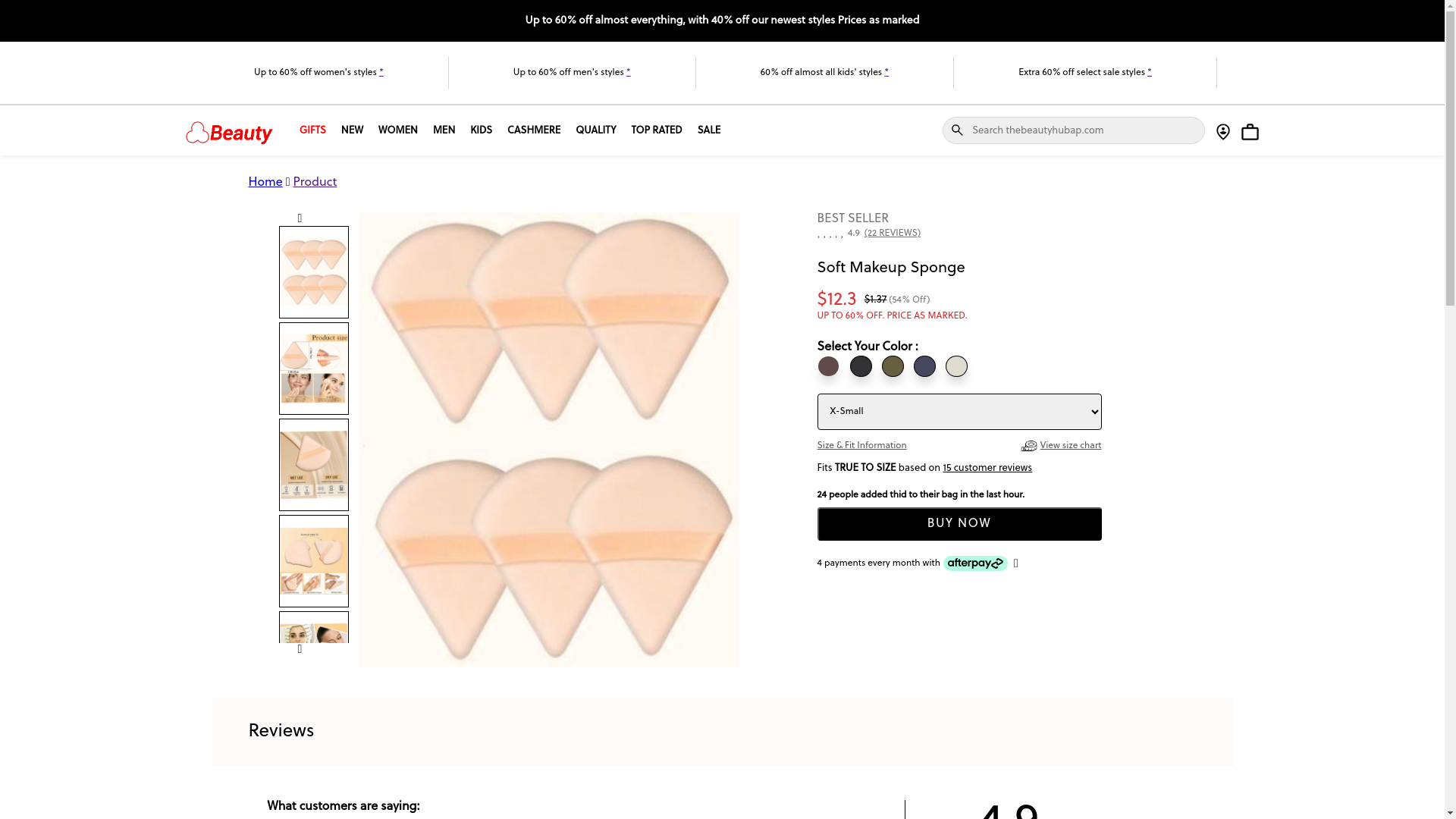 website screenshot of https://thebeautyhubap.com/