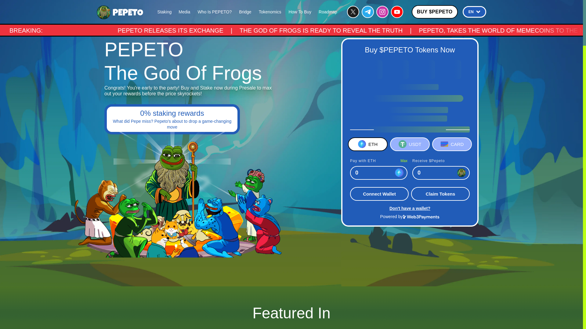 website screenshot of https://pepetodashboard.pages.dev/