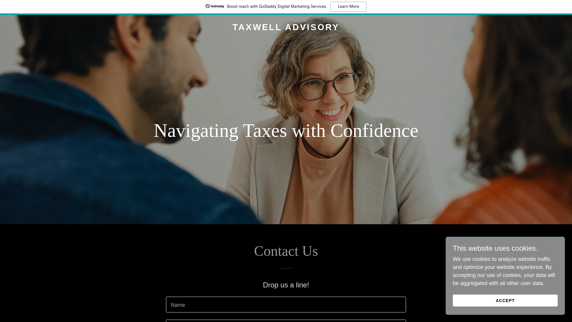 website screenshot of https://taxwelladvisory.com.au/
