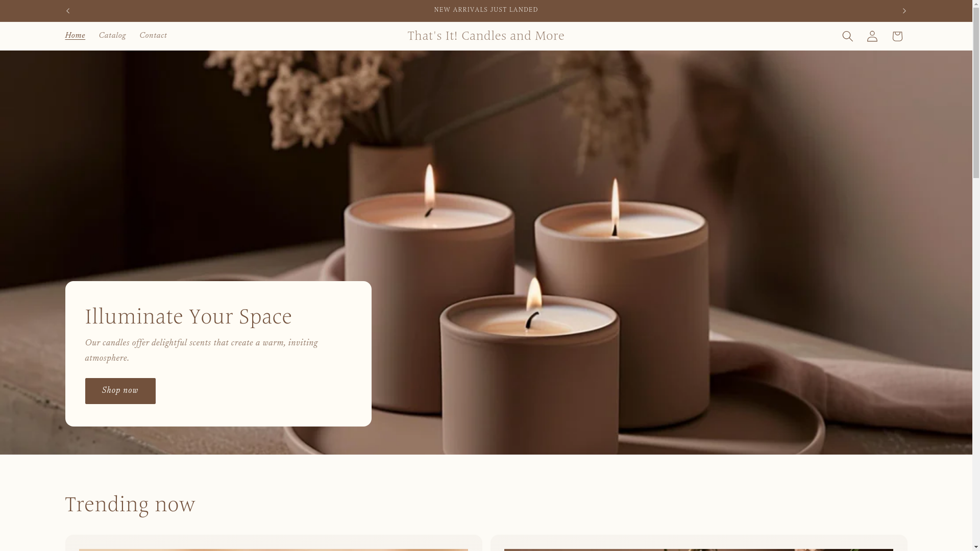 website screenshot of https://thatsitcandles.com/