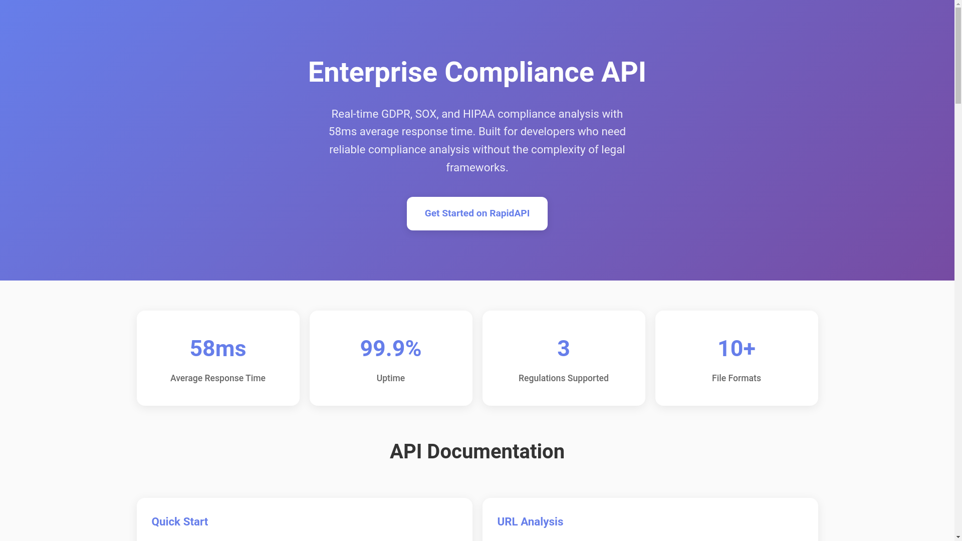 website screenshot of https://rcapi.net/