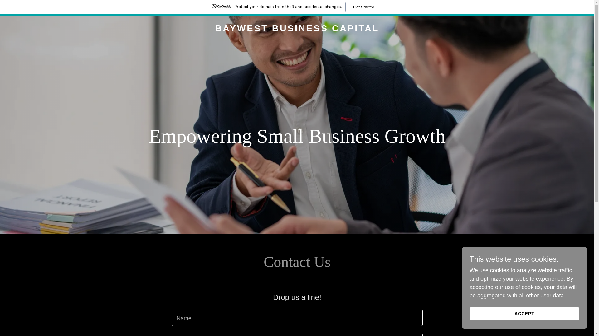 website screenshot of https://bizbacking.com/
