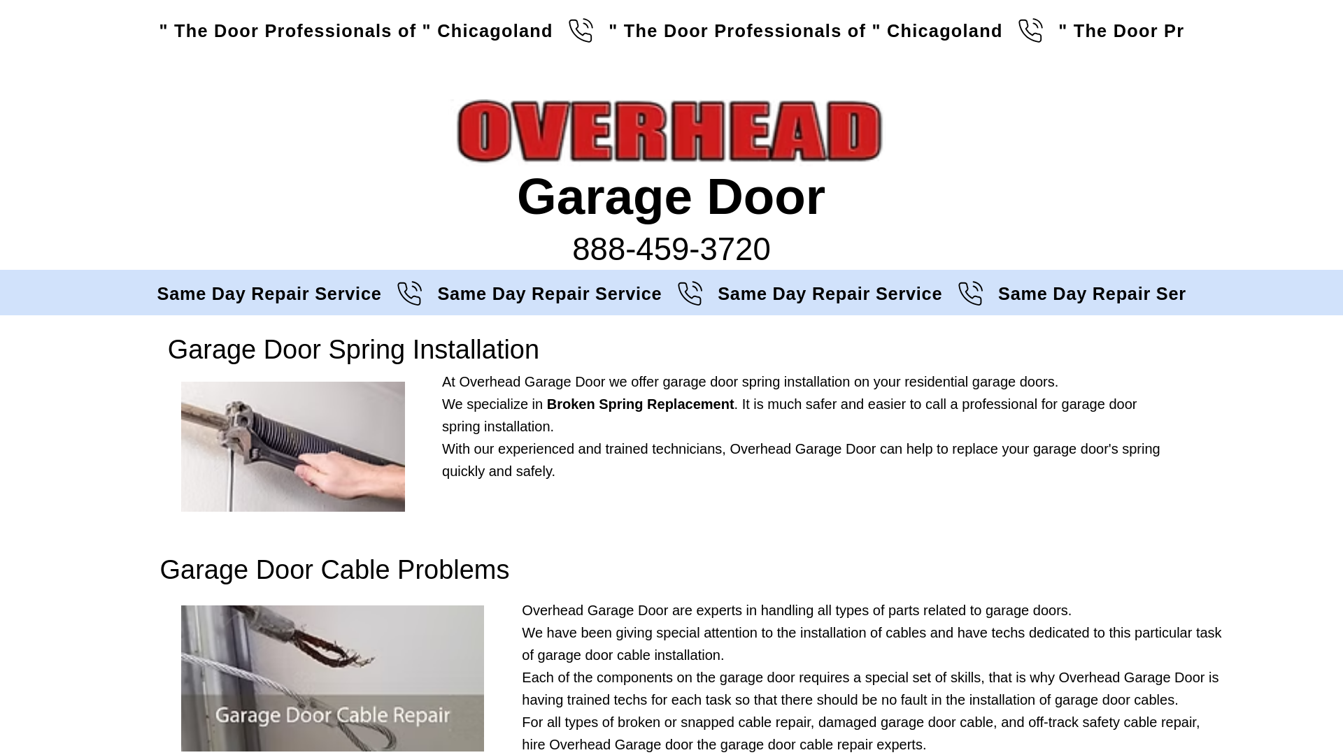 website screenshot of https://lindenhurstoverheadgaragedoor.com/
