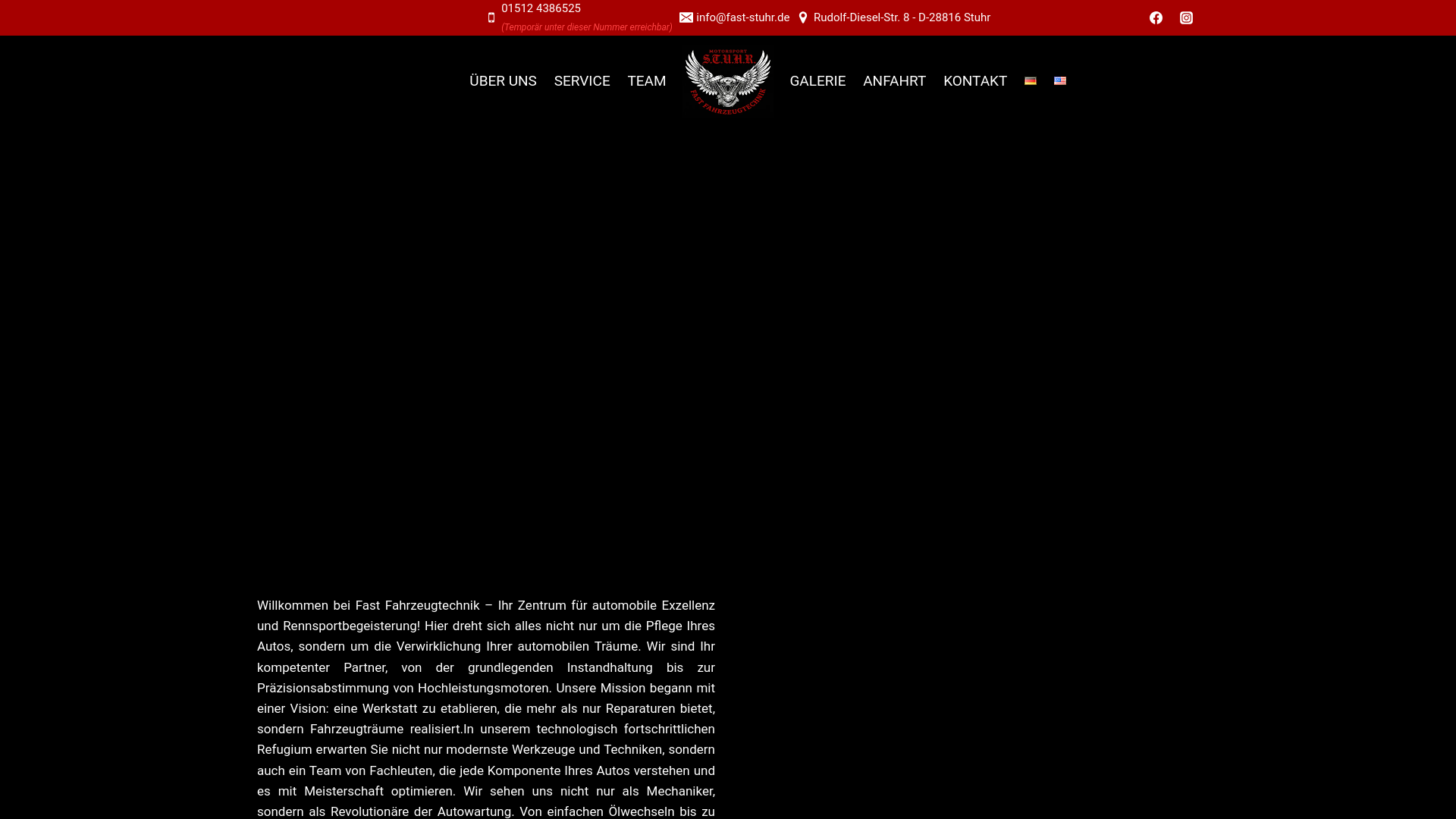 website screenshot of https://fast-stuhr.de/