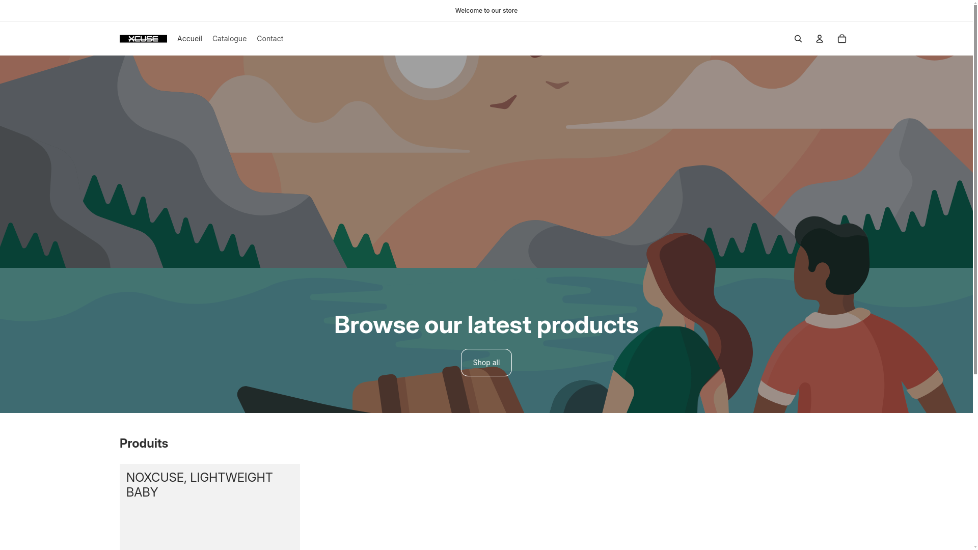 website screenshot of https://noxcuse.ca/