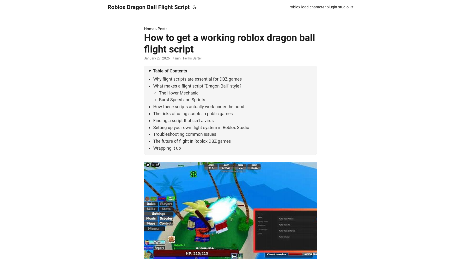 website screenshot of https://roblox-dragon-ball-flight-script.pages.dev/