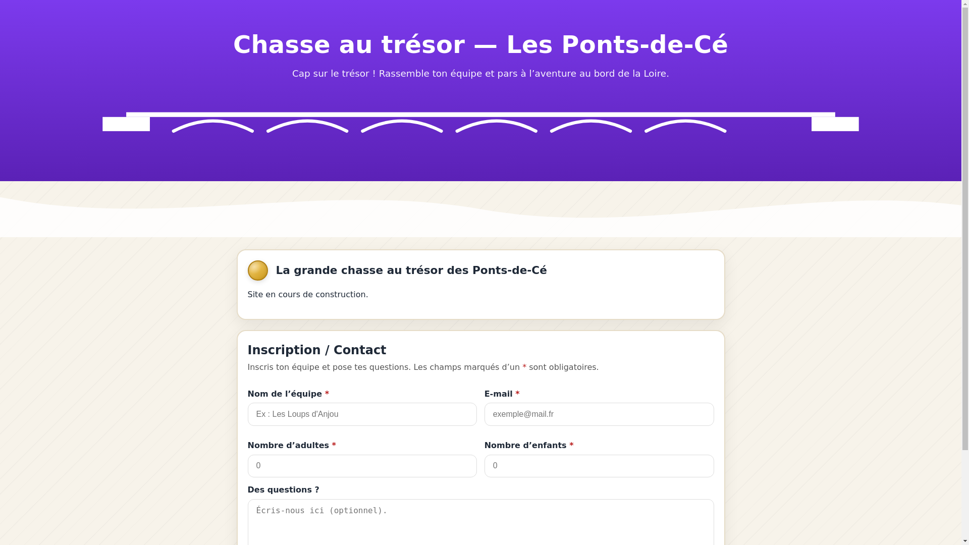 website screenshot of https://chassepontsdece.fr/
