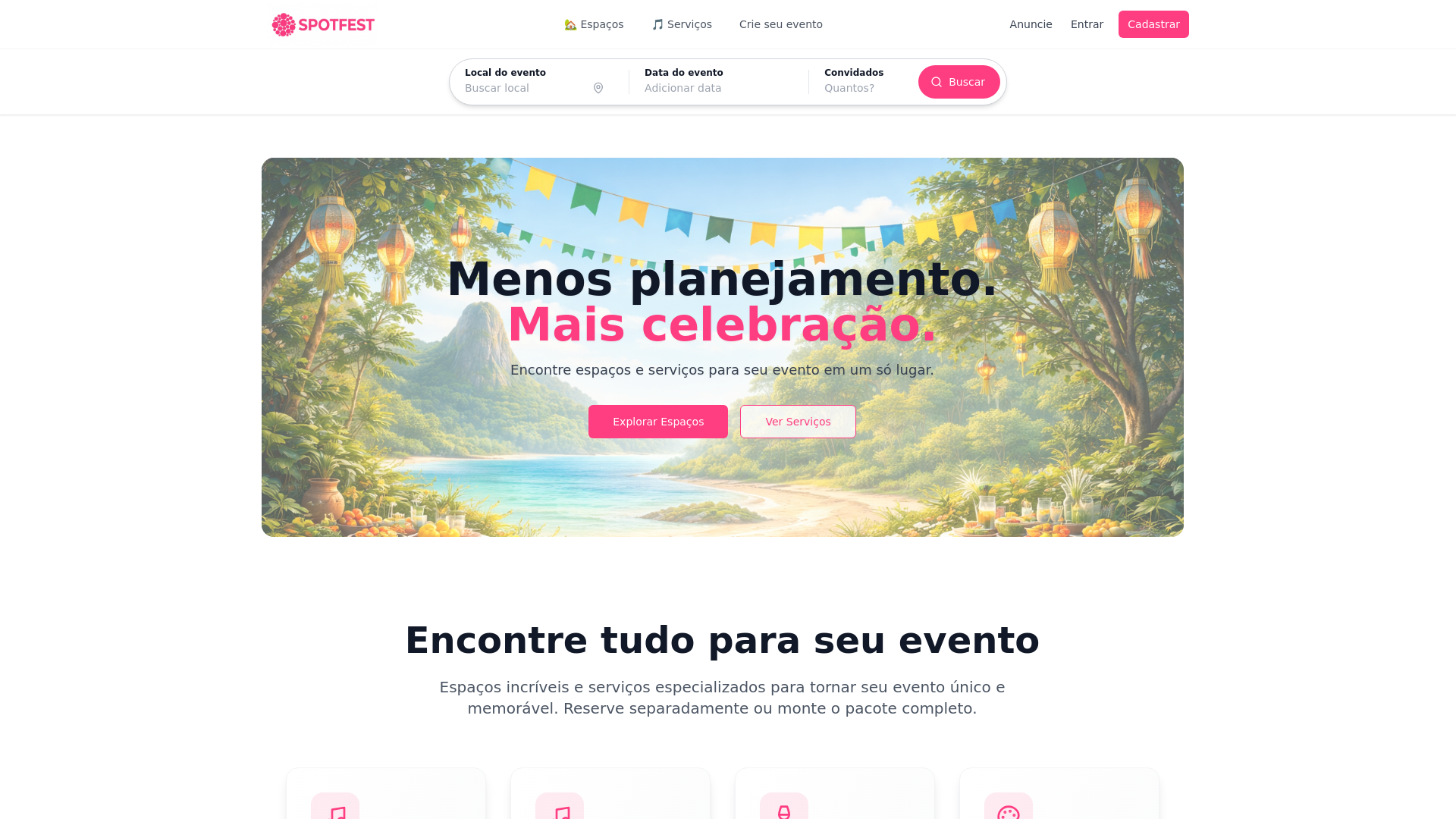 website screenshot of https://spotfest.com.br/