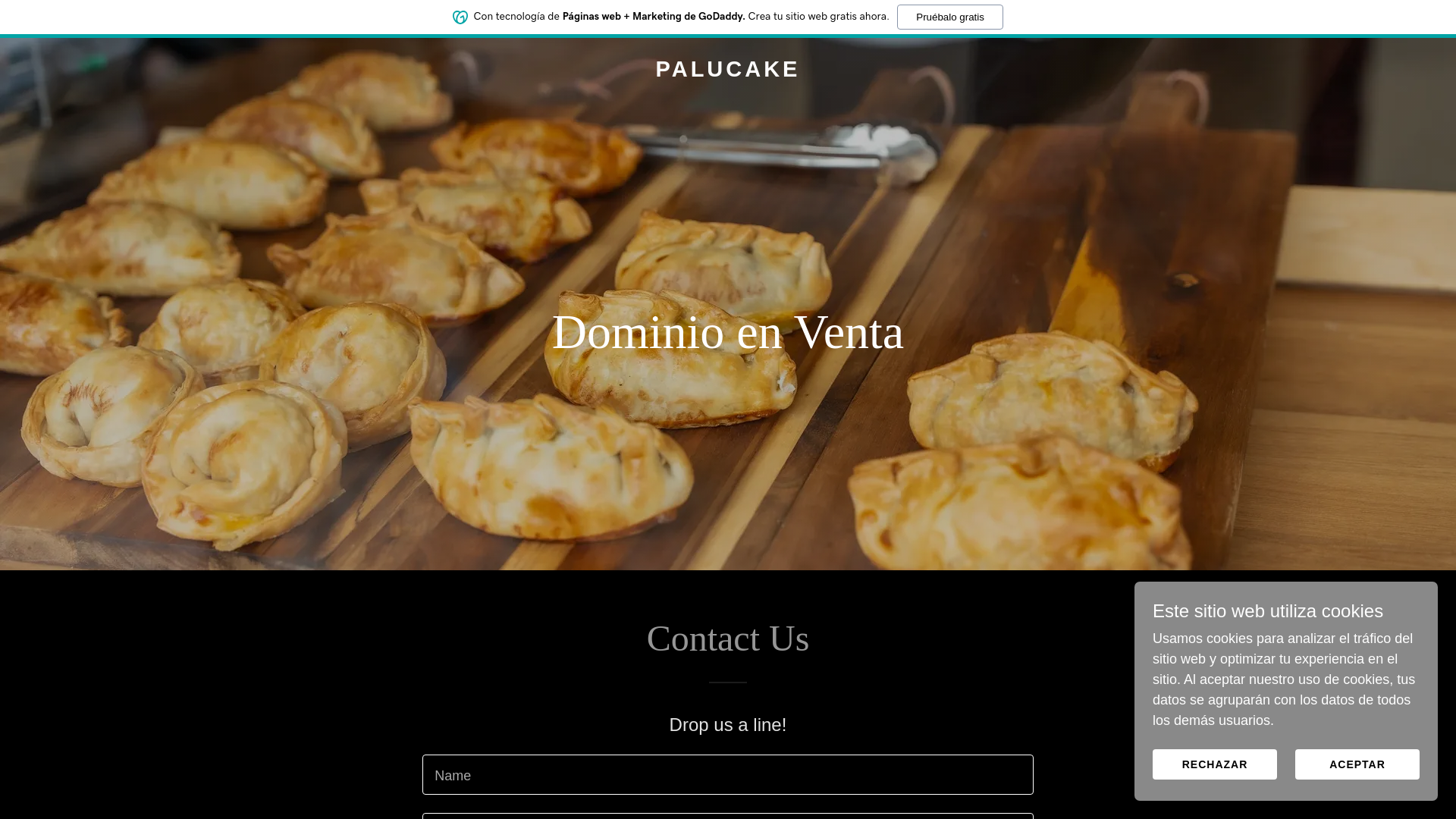 website screenshot of https://palucake.com/