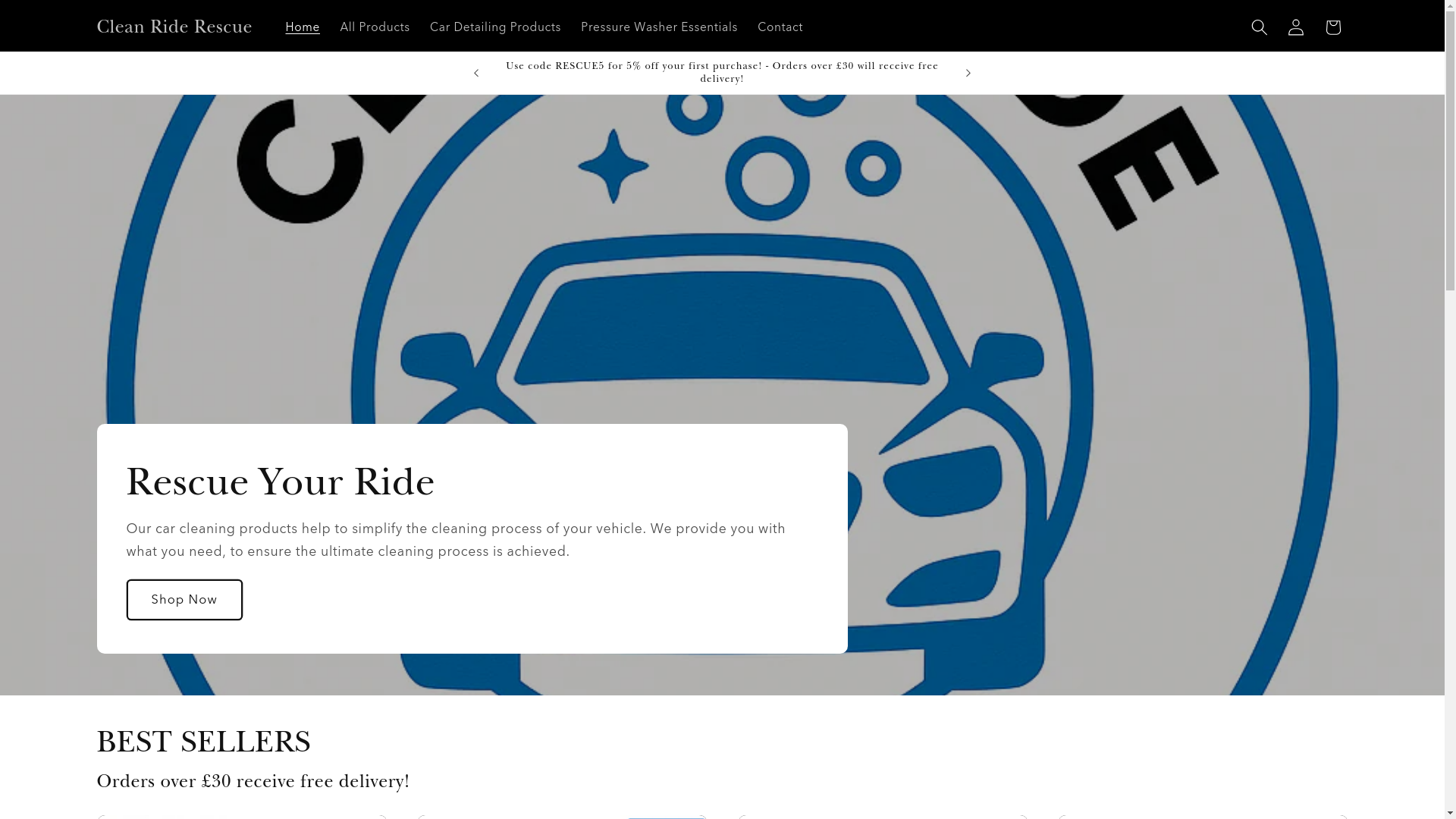 website screenshot of https://cleanriderescue.com/