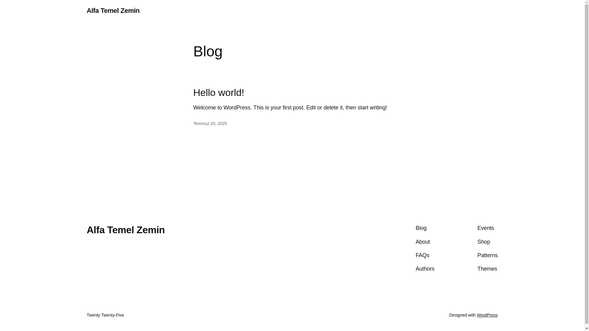 website screenshot of https://alfatemelzemin.com/