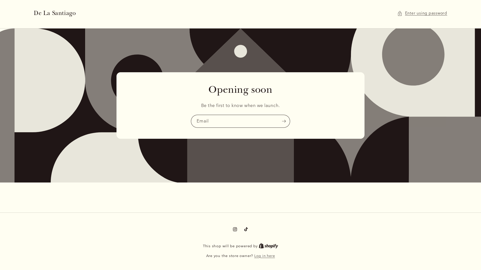website screenshot of https://delasantiago.com/