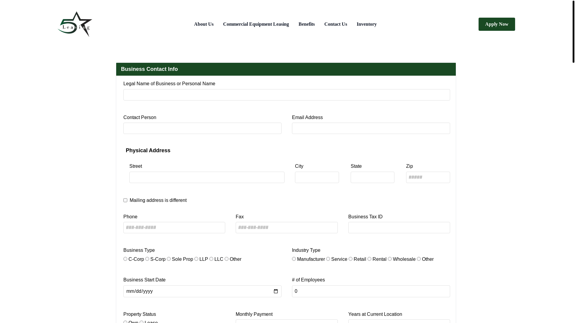 website screenshot of https://fivestarapply.pages.dev/