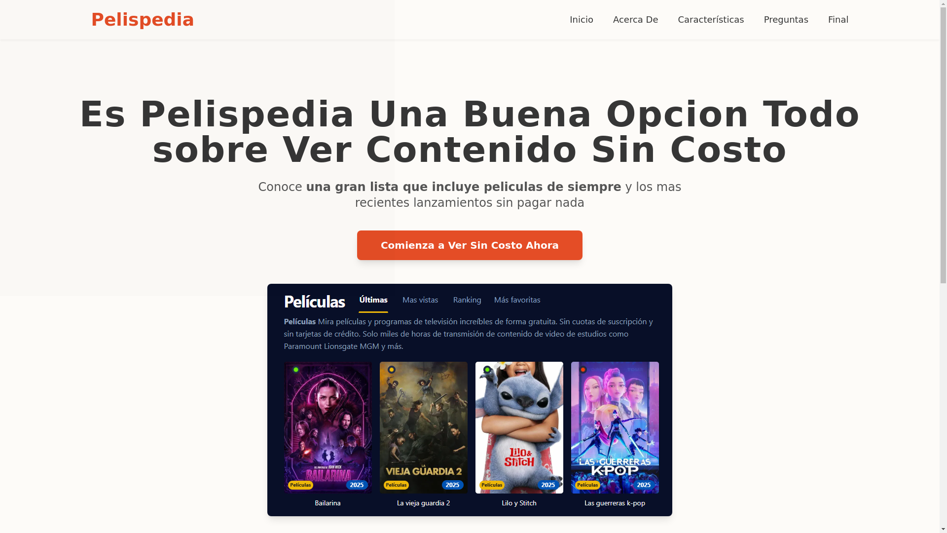 website screenshot of https://pelispedia-a0wz.pages.dev/