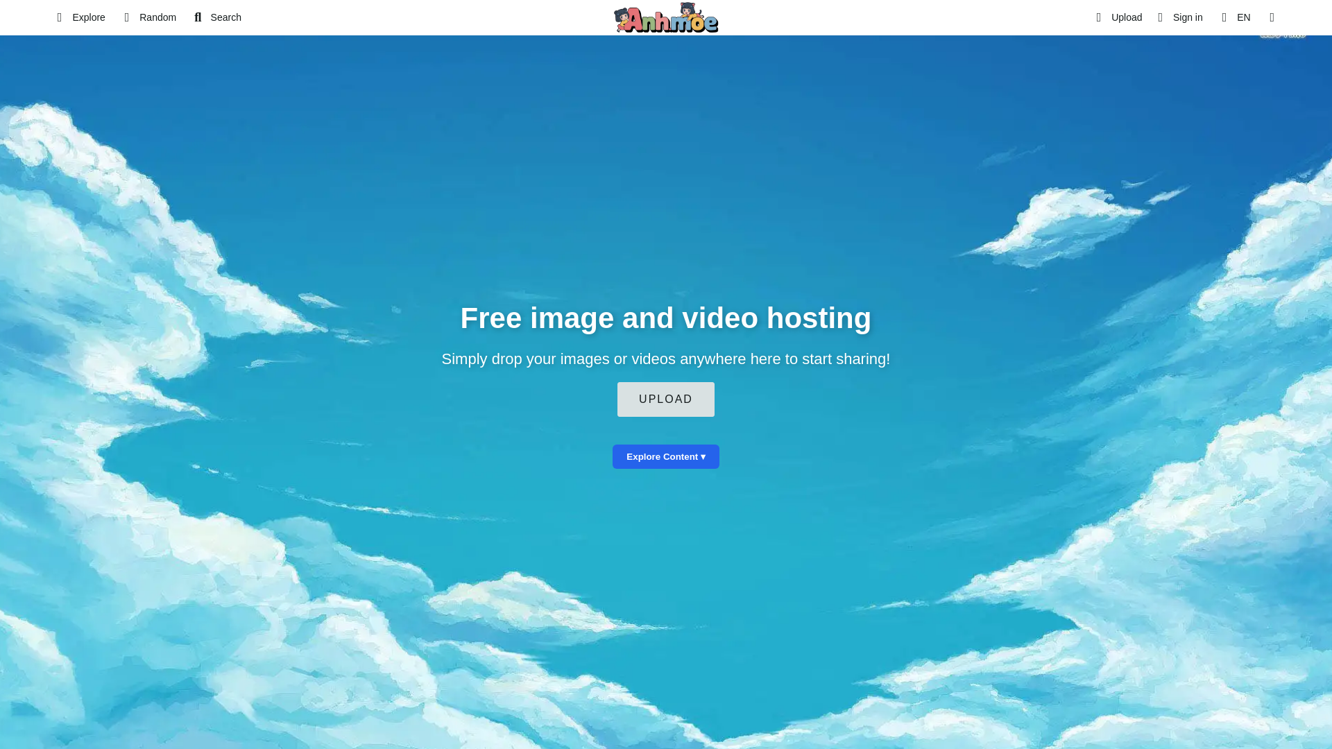 website screenshot of https://anh.moe/