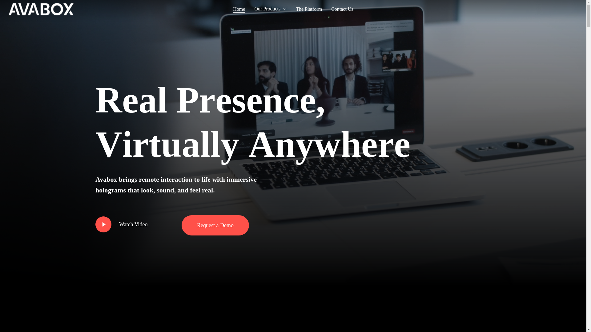 website screenshot of https://avabox.co/