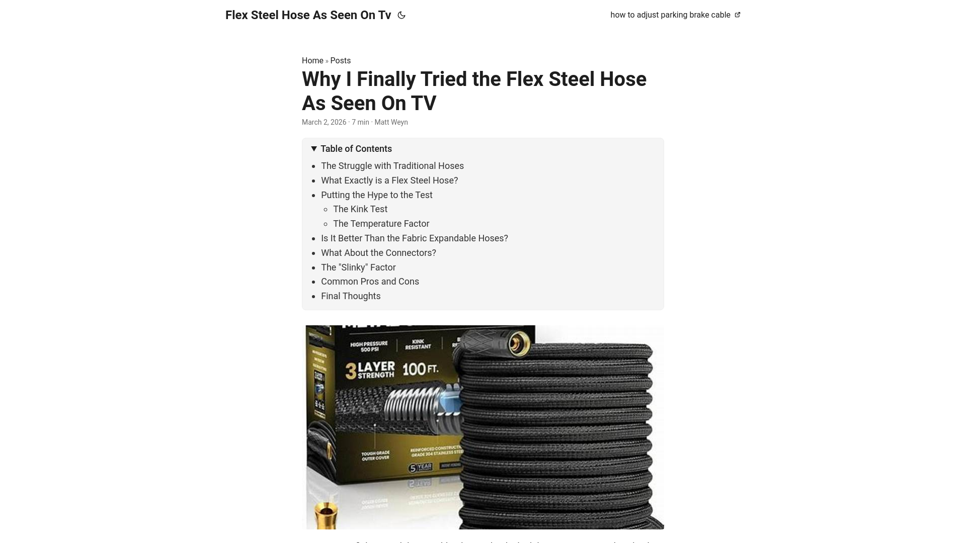 website screenshot of https://flex-steel-hose-as-seen-on-tv.pages.dev/