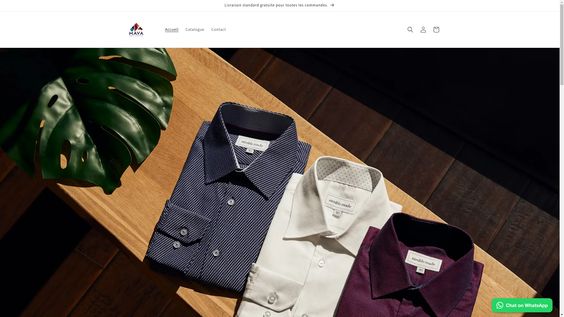 website screenshot of https://mavawear.store/