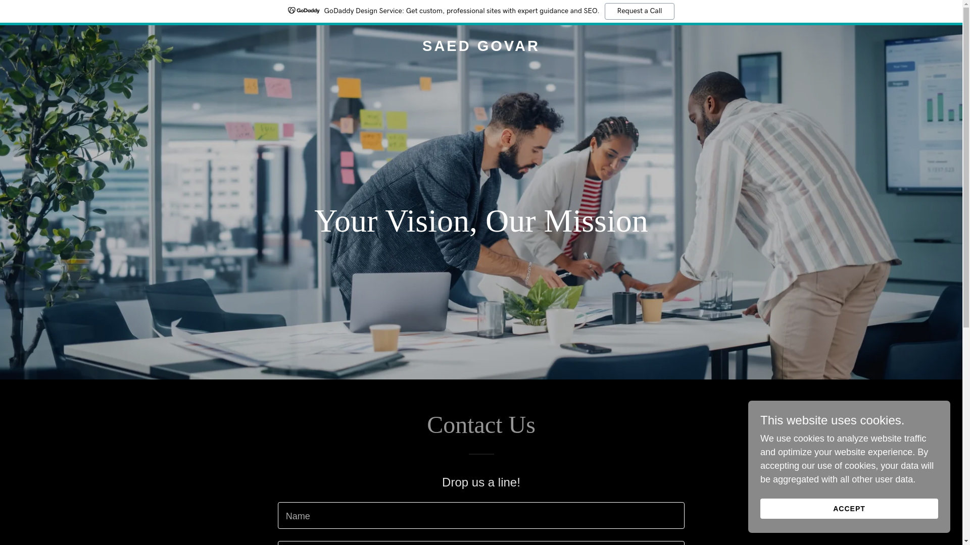 website screenshot of https://saedgovar.com/
