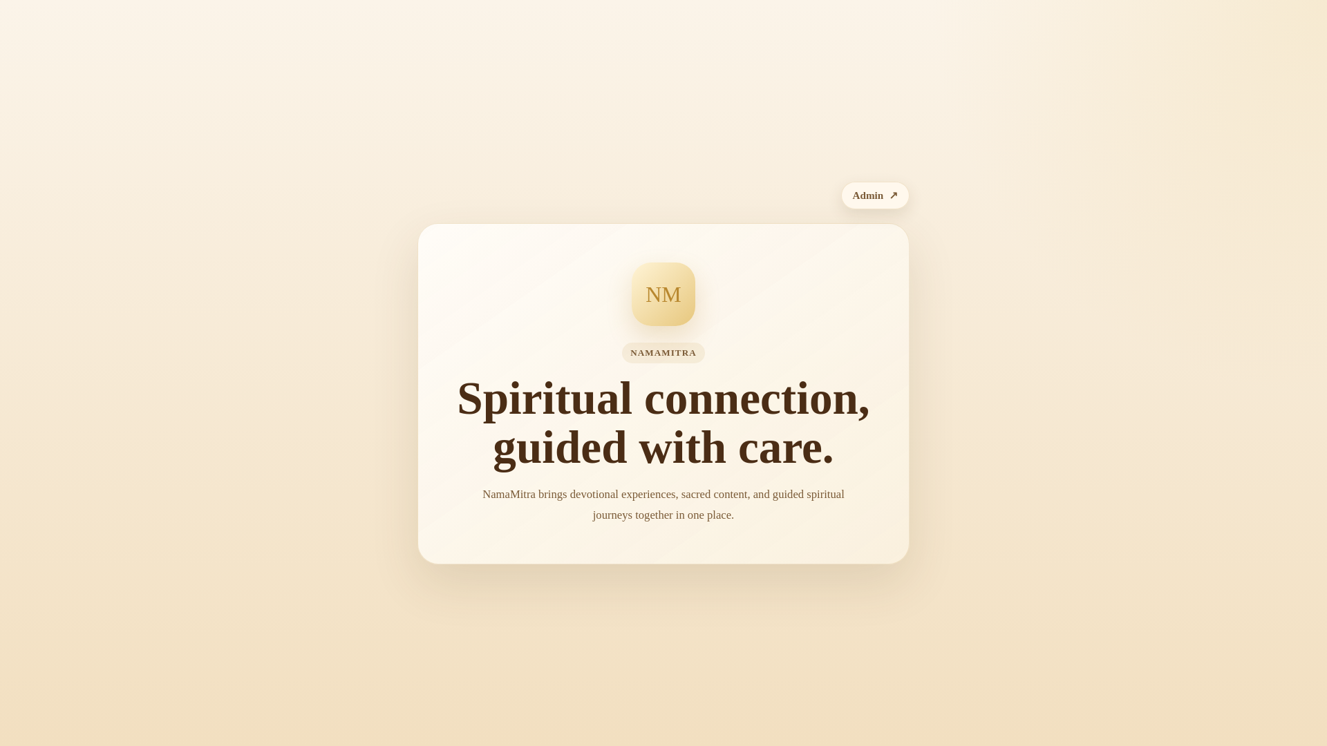 website screenshot of https://namamitra.com/