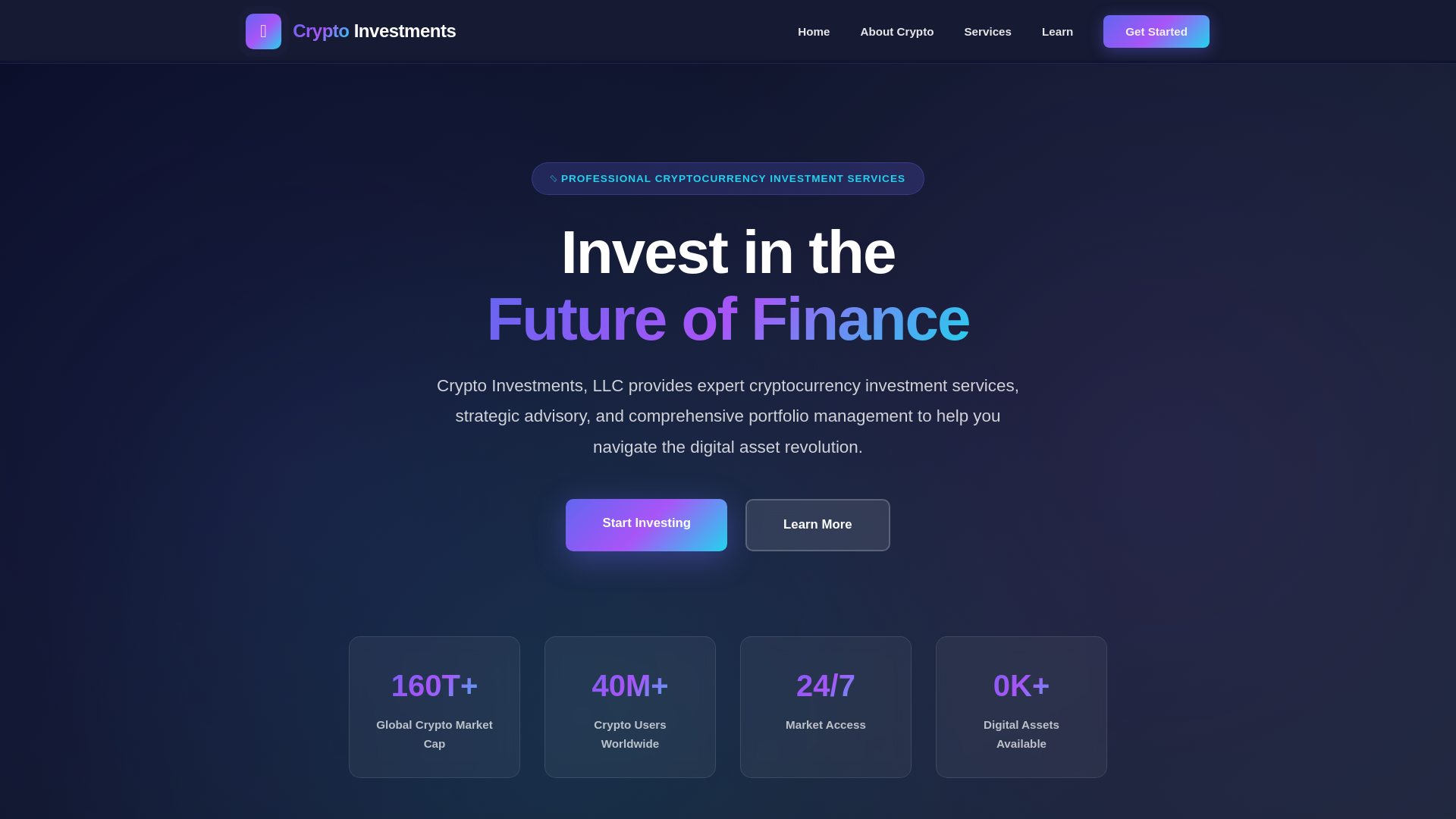 website screenshot of https://crypto-investments-llc.com/