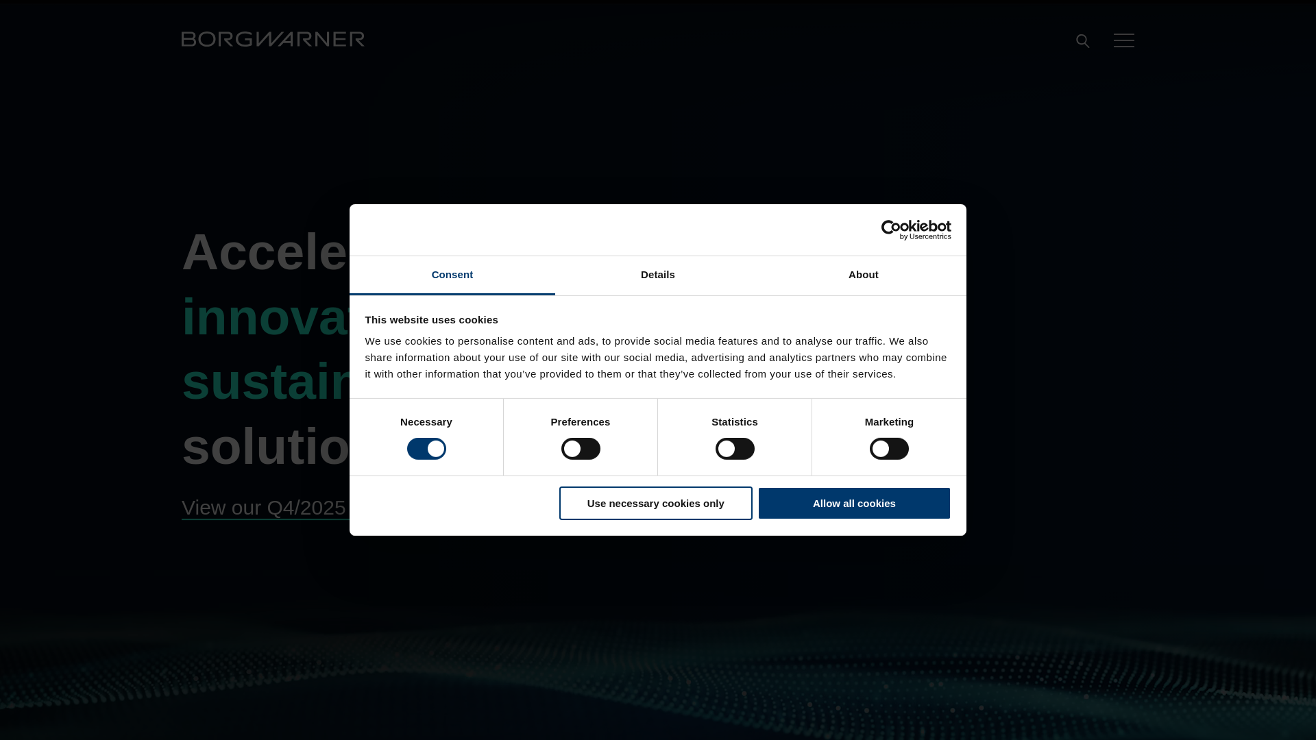 website screenshot of https://borgwarnermi.com/