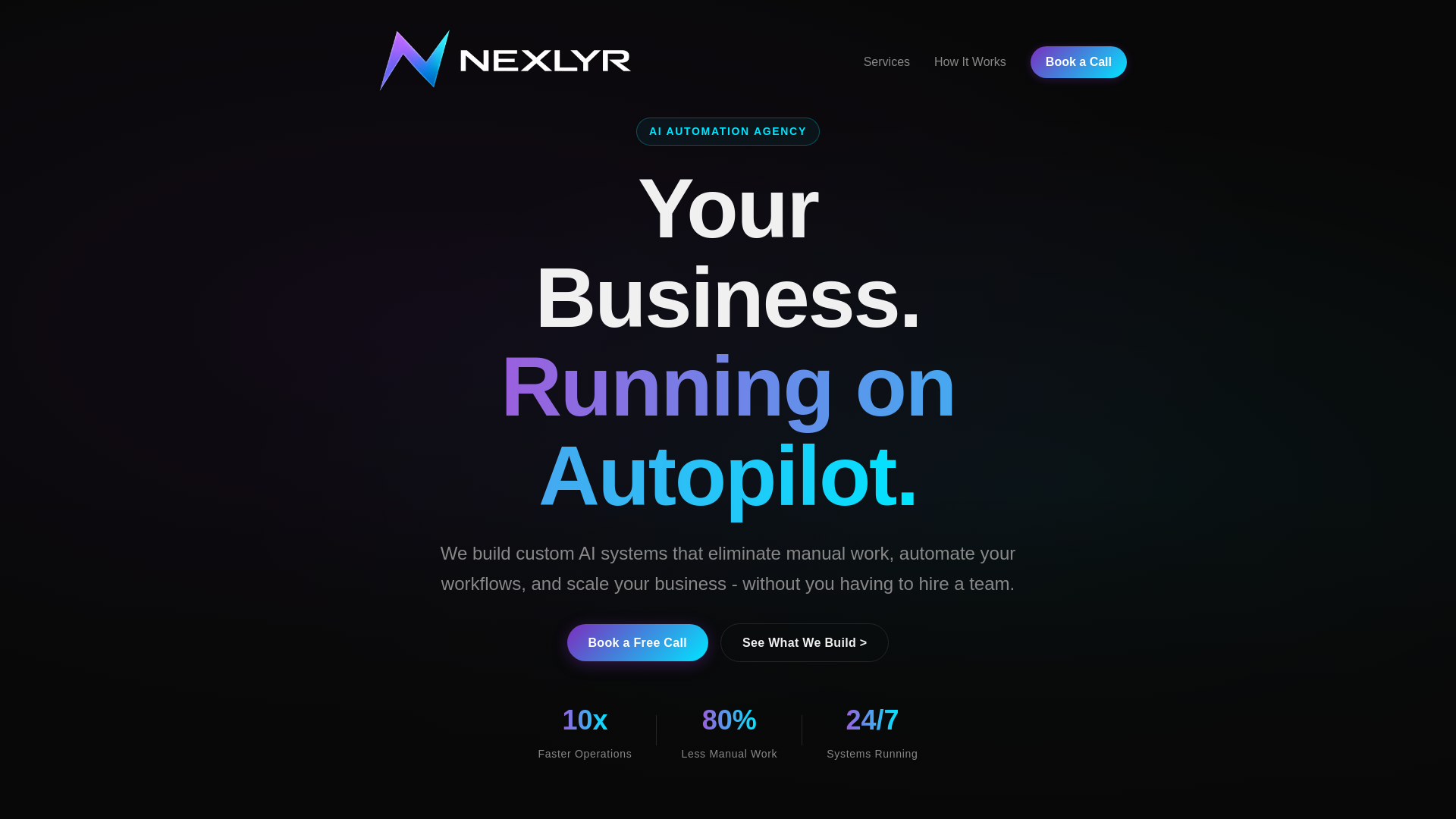 website screenshot of https://nexlyrtechnology.com
