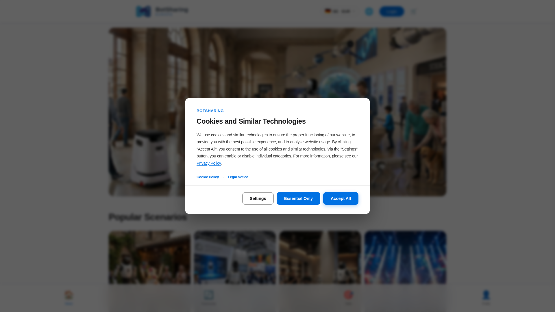 website screenshot of https://bot-sharing.com/