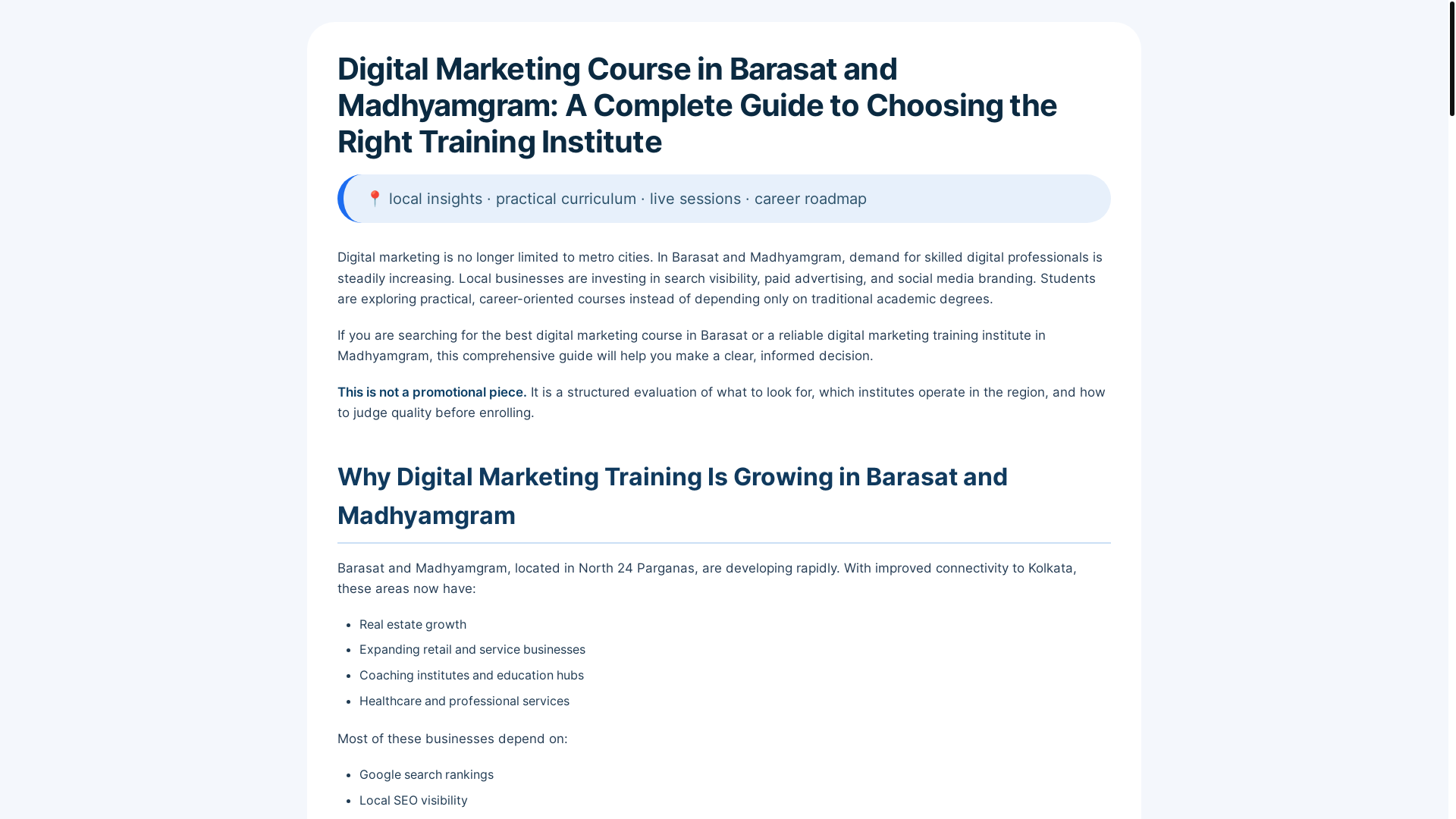 website screenshot of https://barasatdigitalmarketingcoursedetailedinsights.pages.dev/