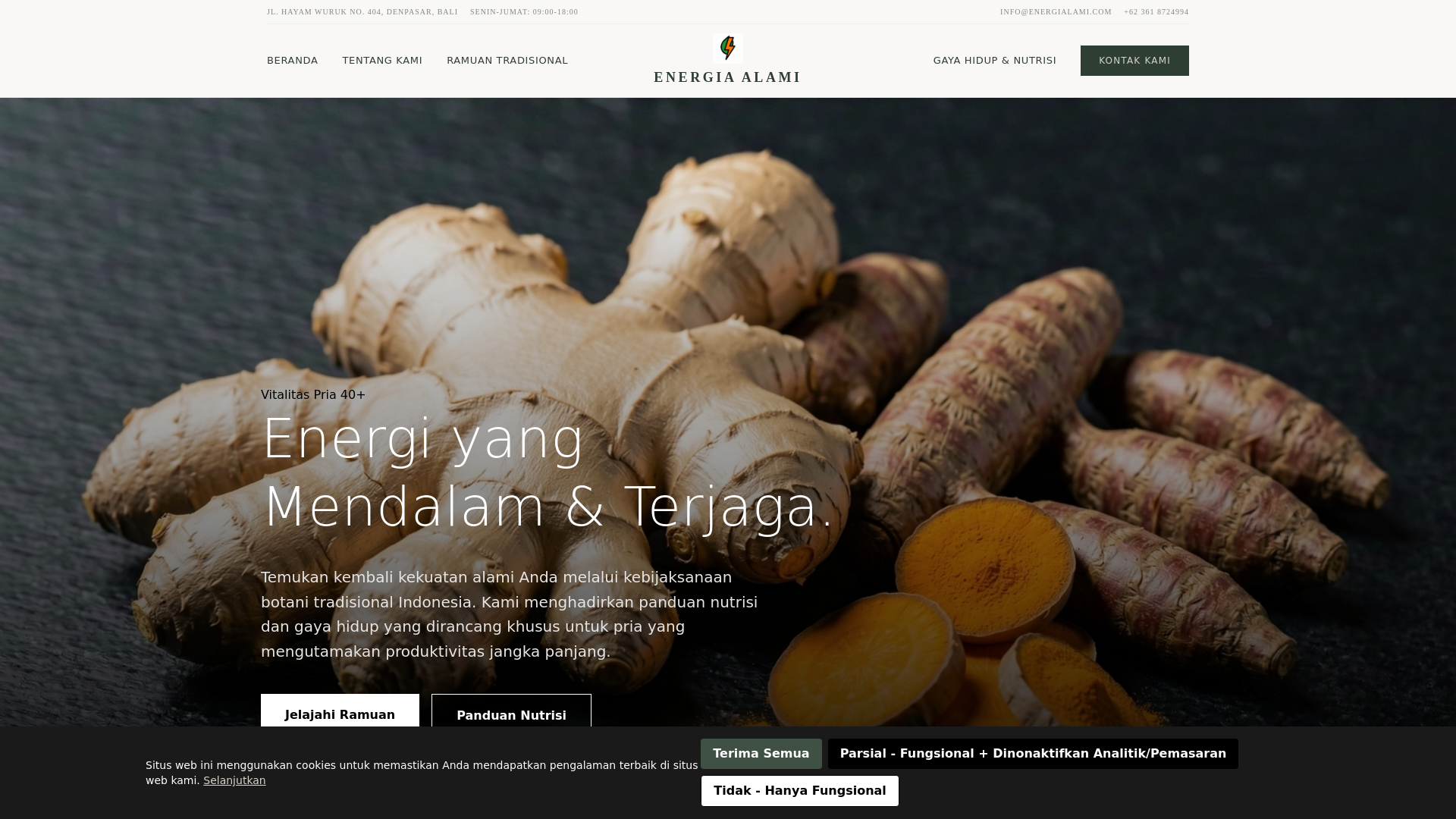 website screenshot of https://energialamicomaj.info/