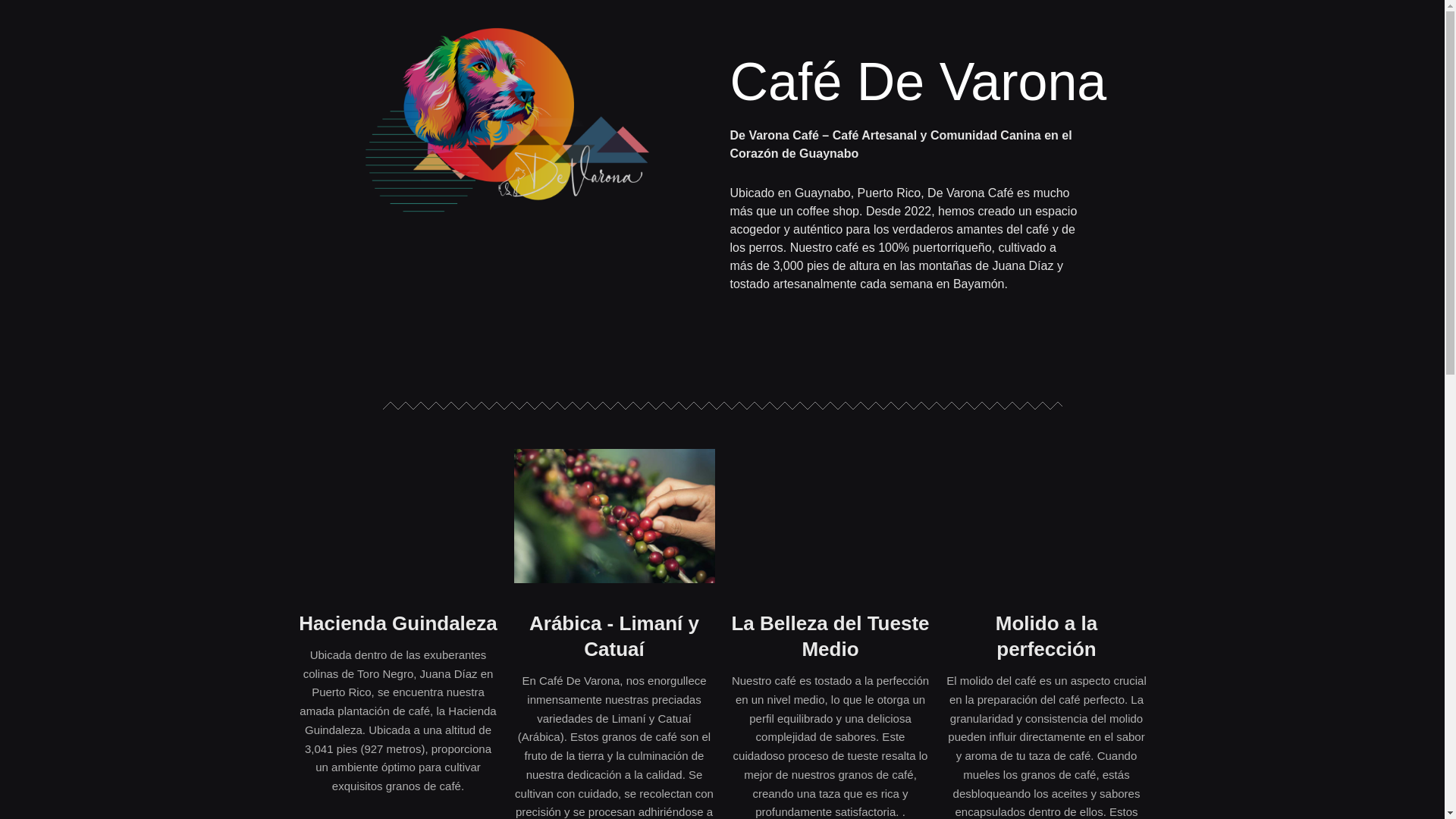 website screenshot of https://devaronacafe.com/