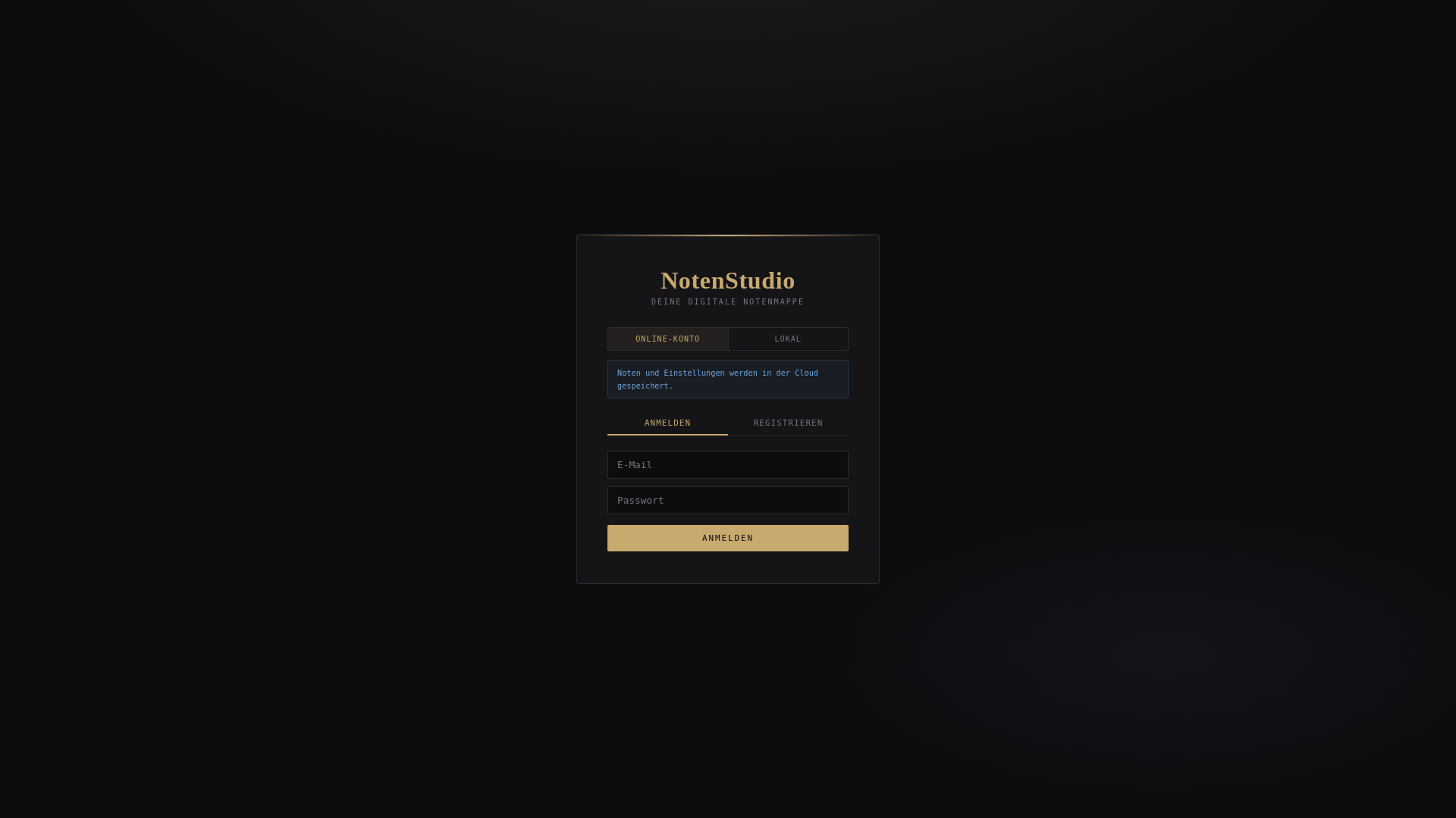 website screenshot of https://notenstudio.online/