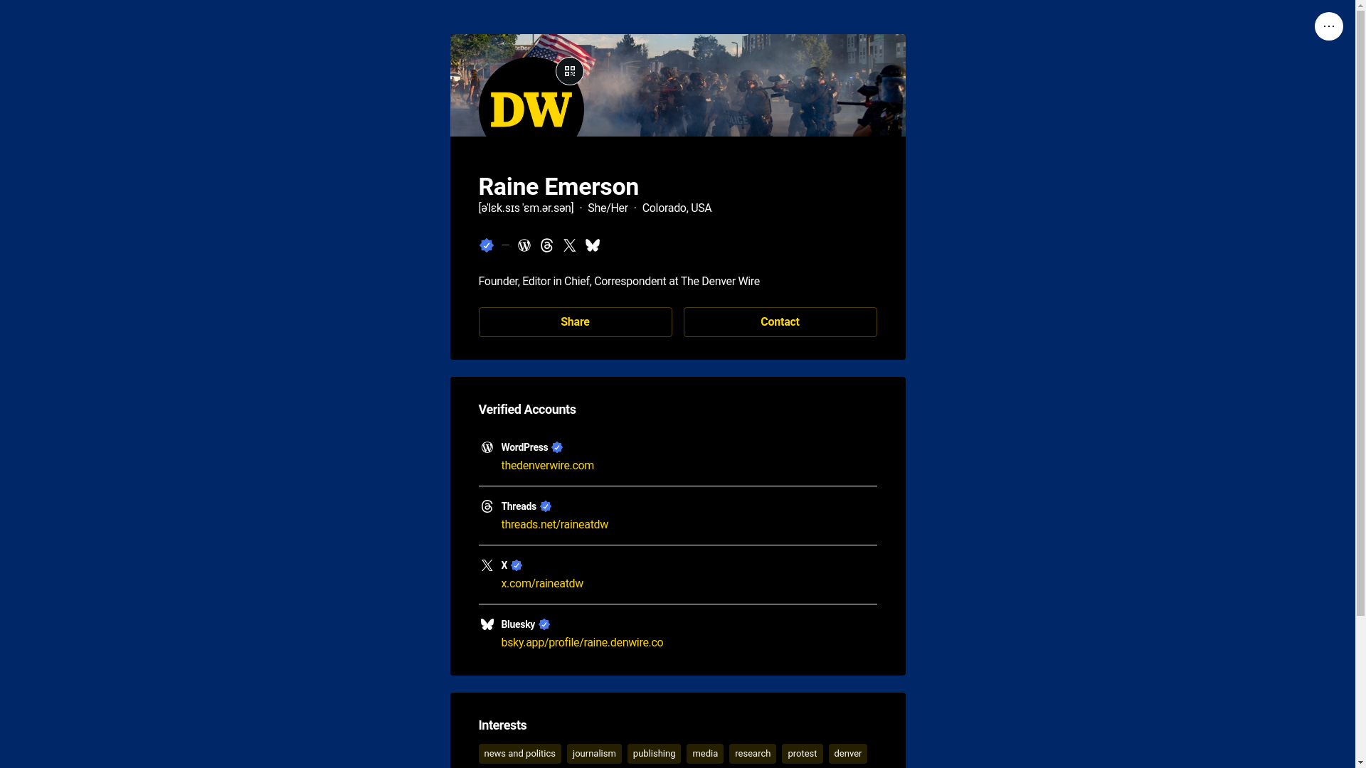 website screenshot of https://raineatdw.link/