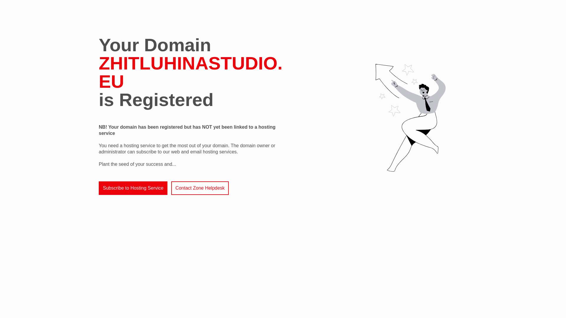 website screenshot of https://zhitluhinastudio.eu/