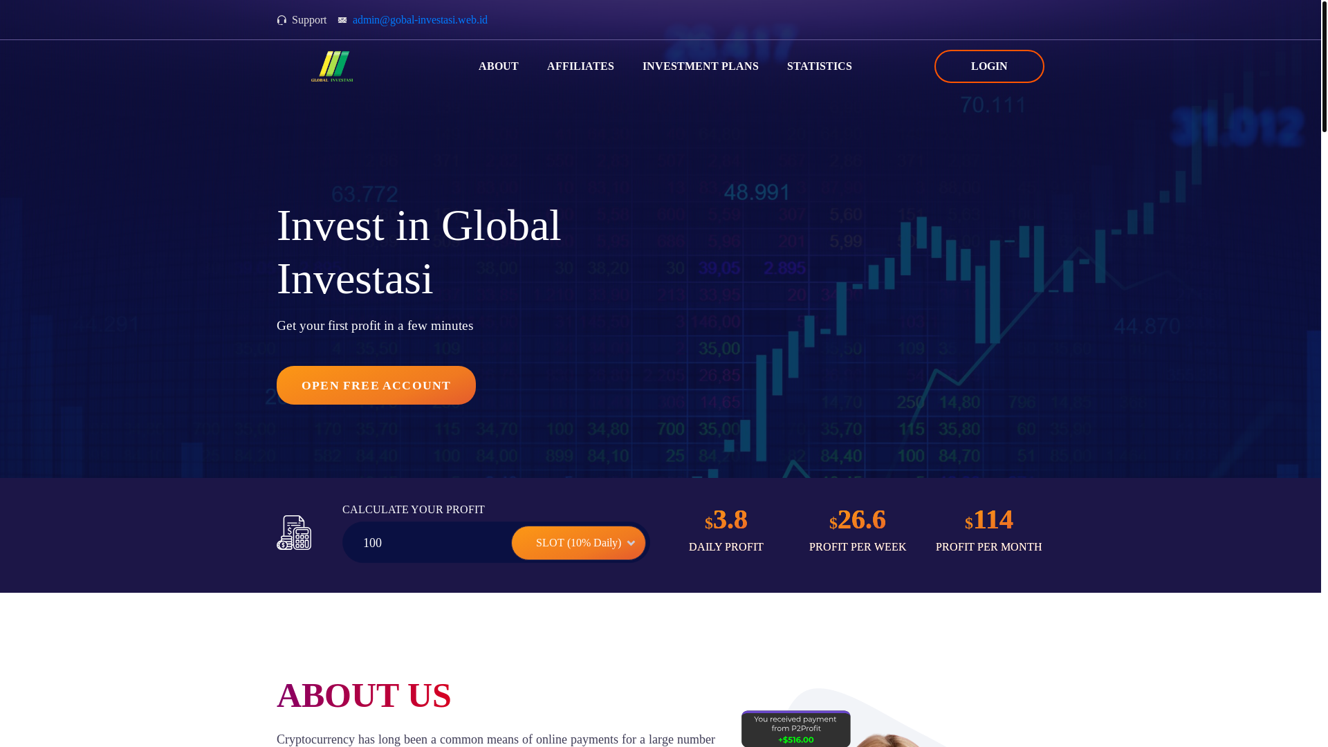 website screenshot of https://global-investasi.biz.id/
