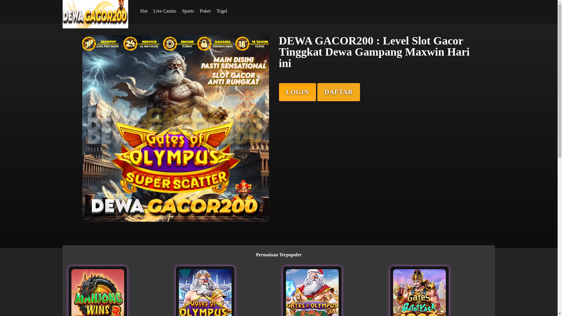website screenshot of https://dewagacor200-official.pages.dev/