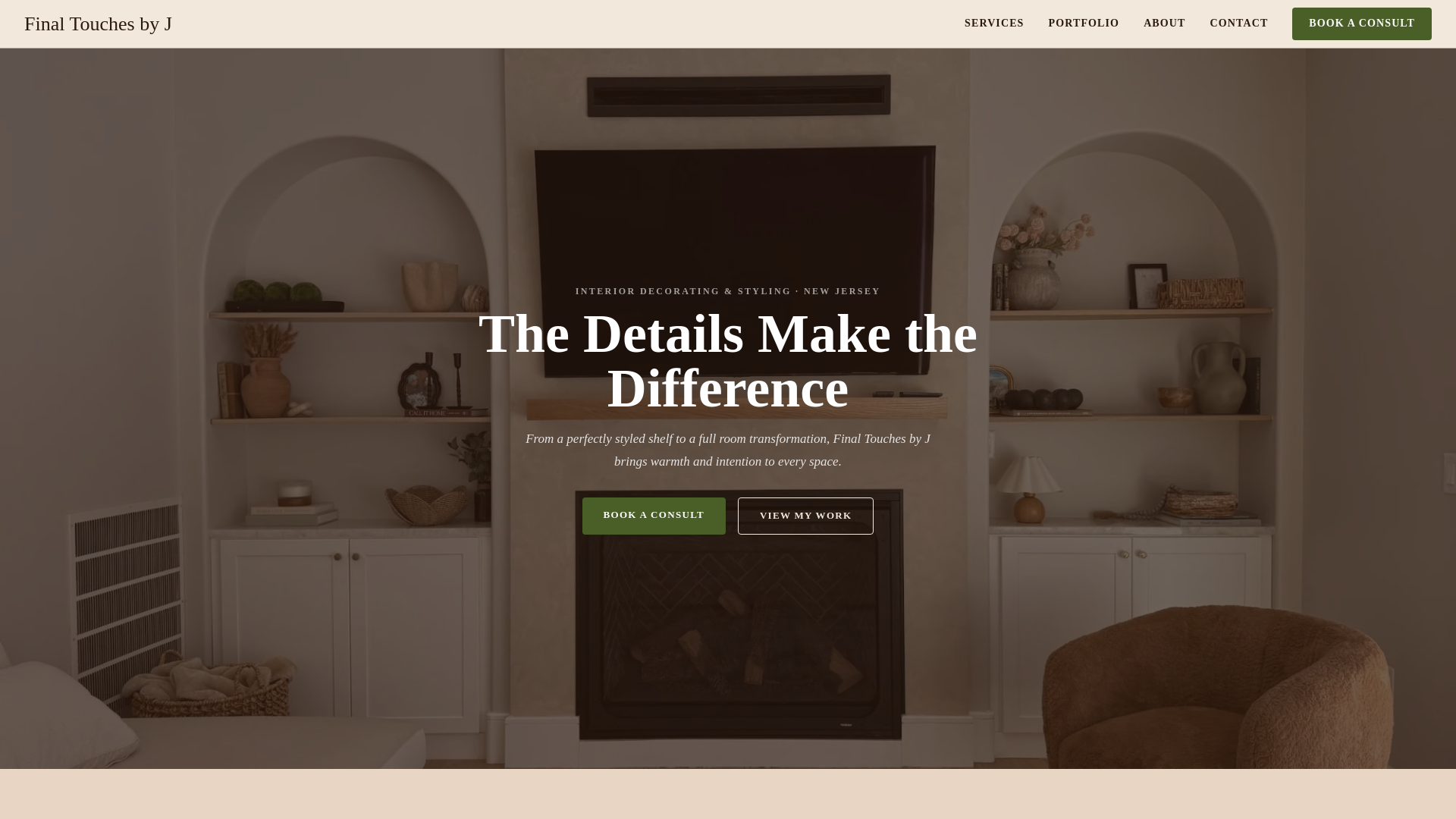 website screenshot of https://finaltouchesbyj.com/