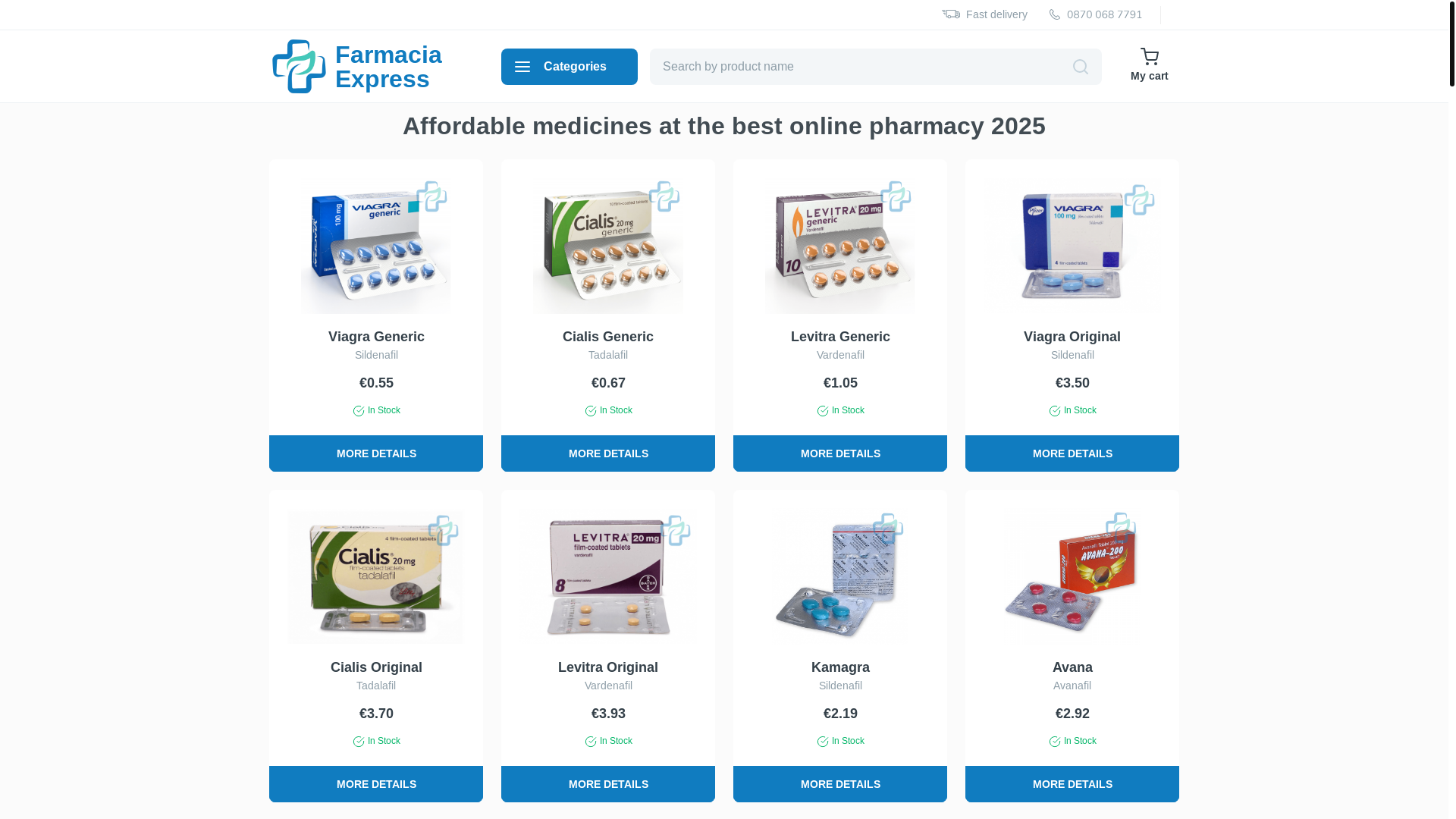 website screenshot of https://farmaciaexpress24.es/