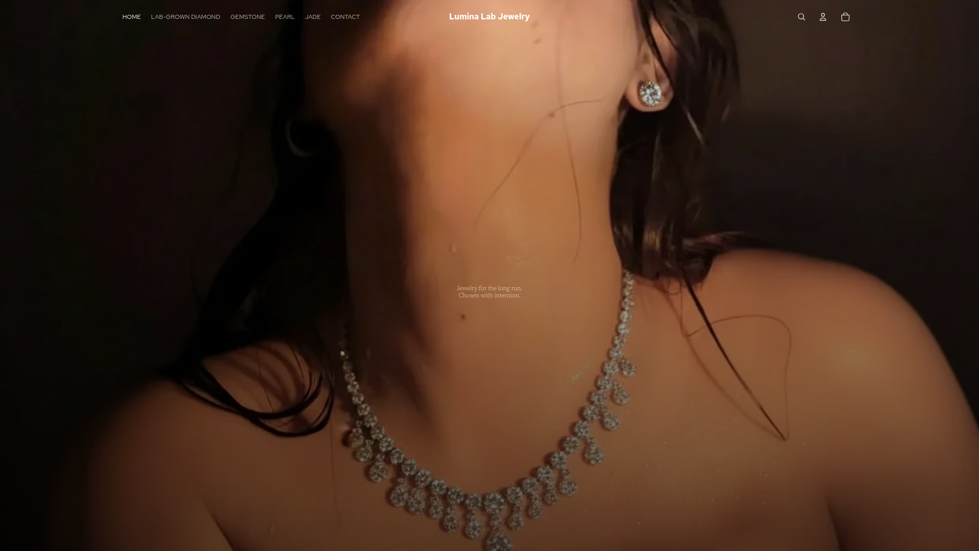 website screenshot of https://luminalabjewelry.com/